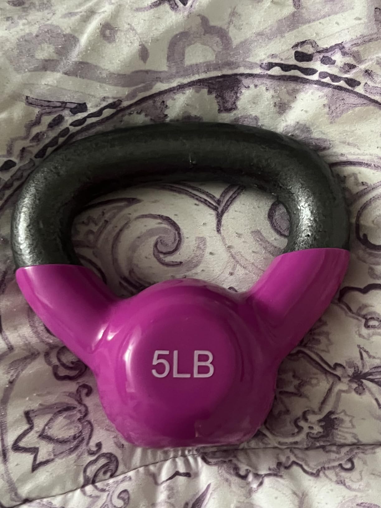 Sunny Health & Fitness Vinyl Coated Kettlebell for Strength Weight Training & Swinging Exercise - In 5, 10, 15, 20, 25 Pound customer photo 2