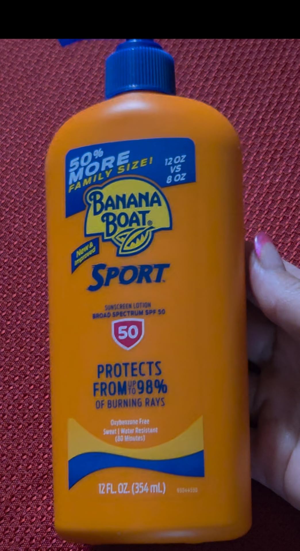Banana Boat Sport Ultra SPF 50 Sunscreen Lotion, 12oz | Oxybenzone-Free, Sunblock, Family Size, 12oz customer photo 1