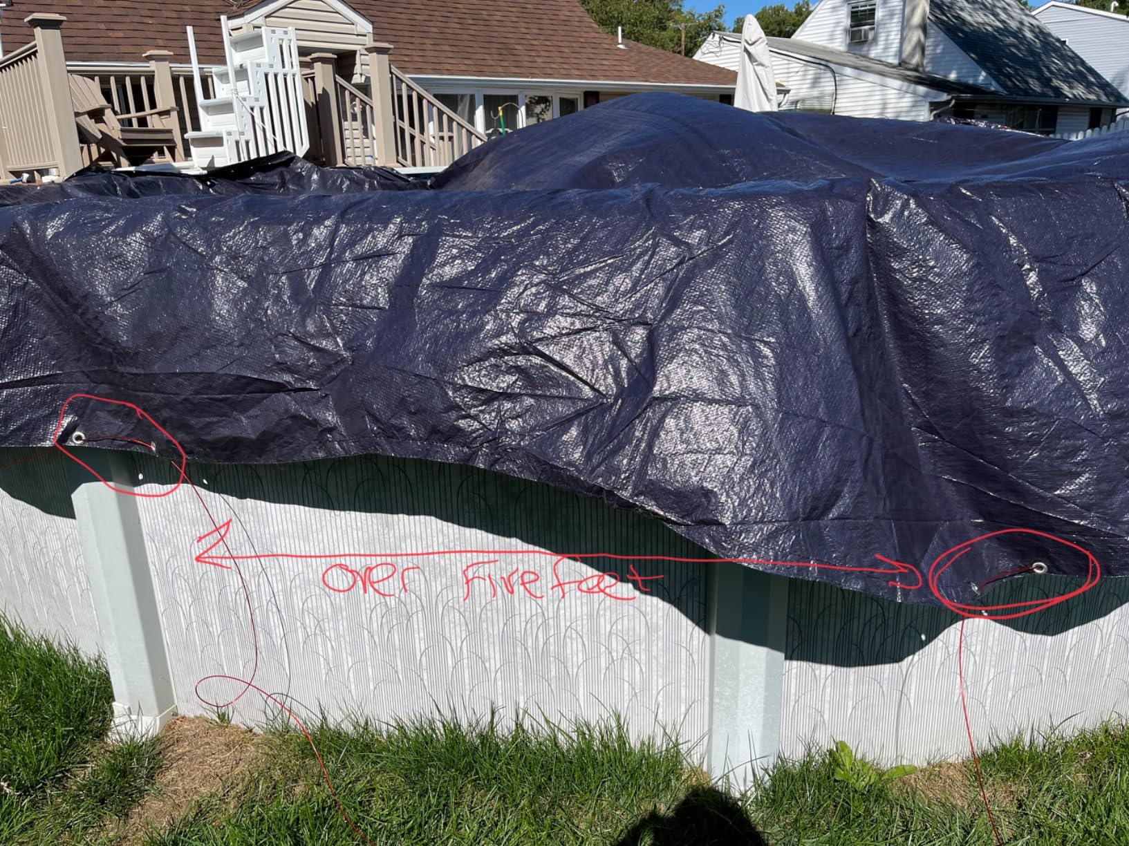 Blue Wave 8-Year 28-ft Round Above Ground Pool Winter Cover customer photo 2