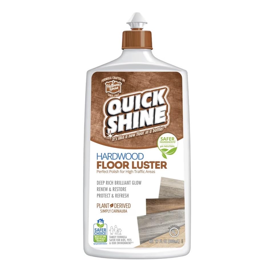 Quick Shine Hardwood Floor Luster-Polish 27oz | Plant-Derived w/Carnauba | Safer Choice, No PFAS, pH Neutral | Ready to Use Formula w/Anti-Slip Technology customer photo 1