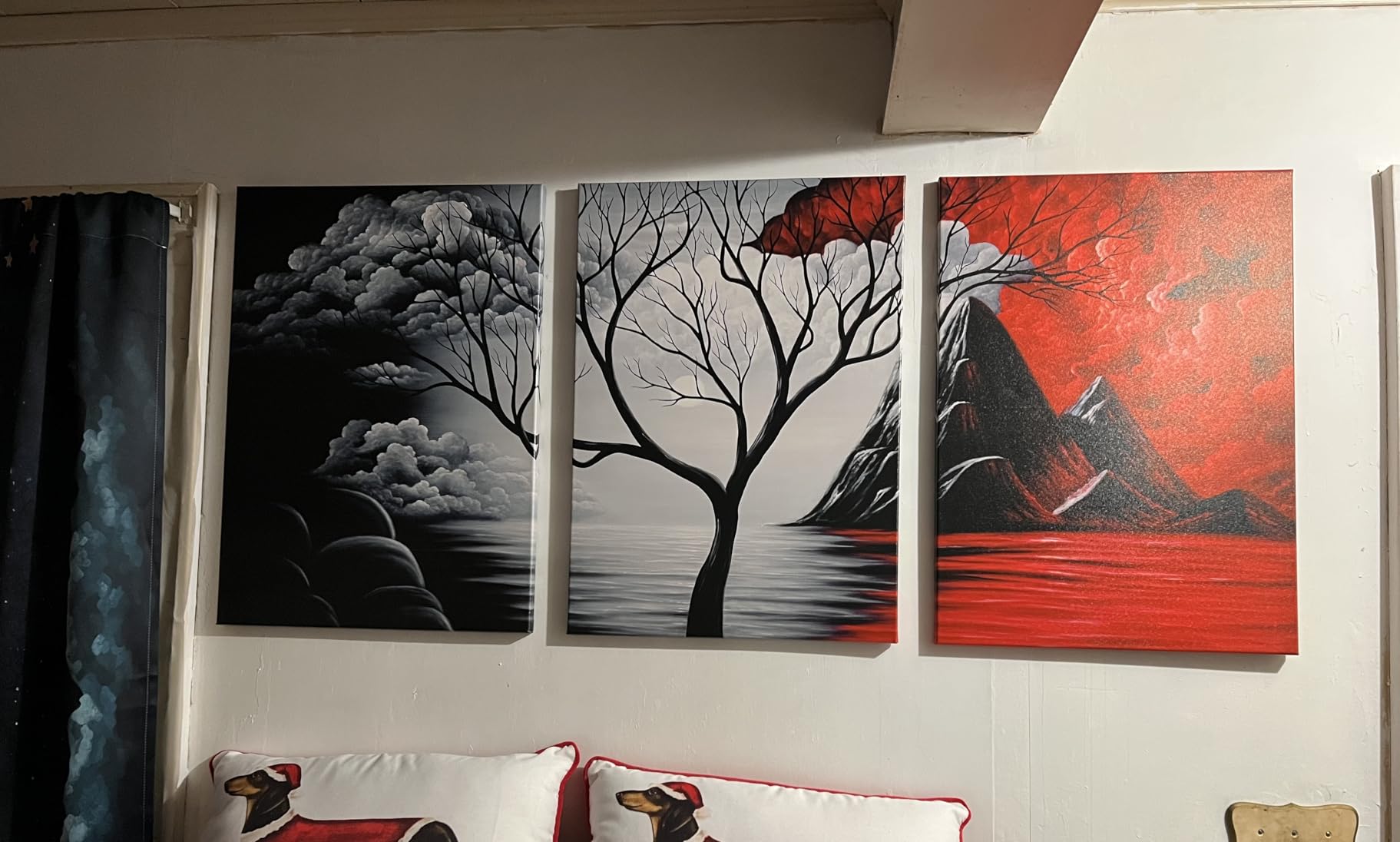 Wieco Art Canvas Wall Art Abstract Pictures for Wall Decor Canvas Prints of Abstract Paintings for Living Room Decor 3 Panels Artwork Sets for Home Decor Office Decorations customer photo 1