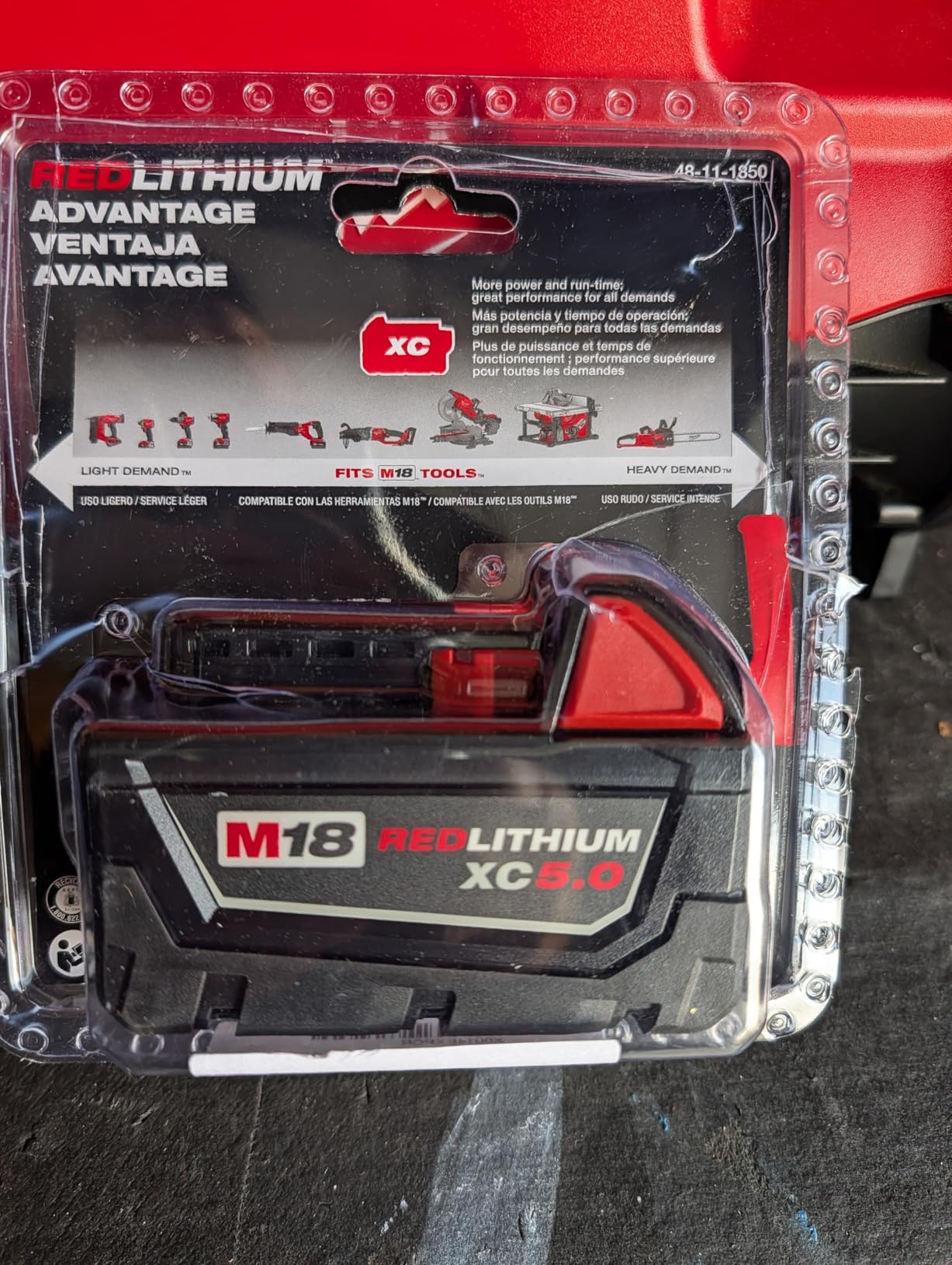 48-11-1850 M18 Redlithium 5.0Ah Battery Pack customer photo 1