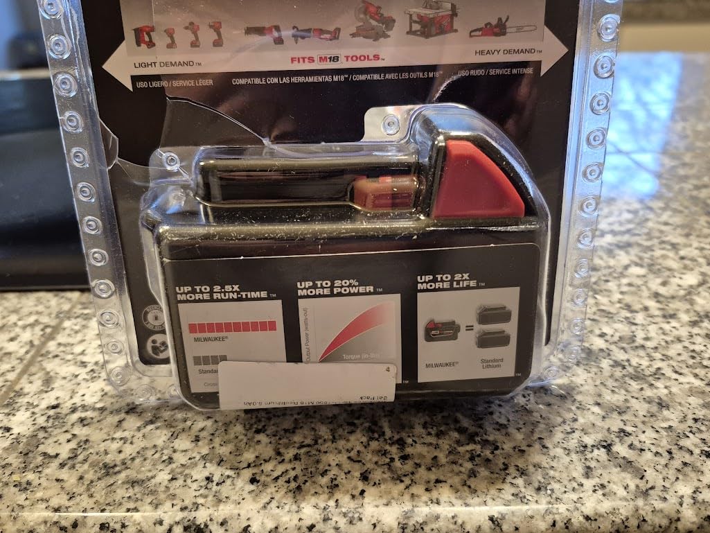 48-11-1850 M18 Redlithium 5.0Ah Battery Pack customer photo 2