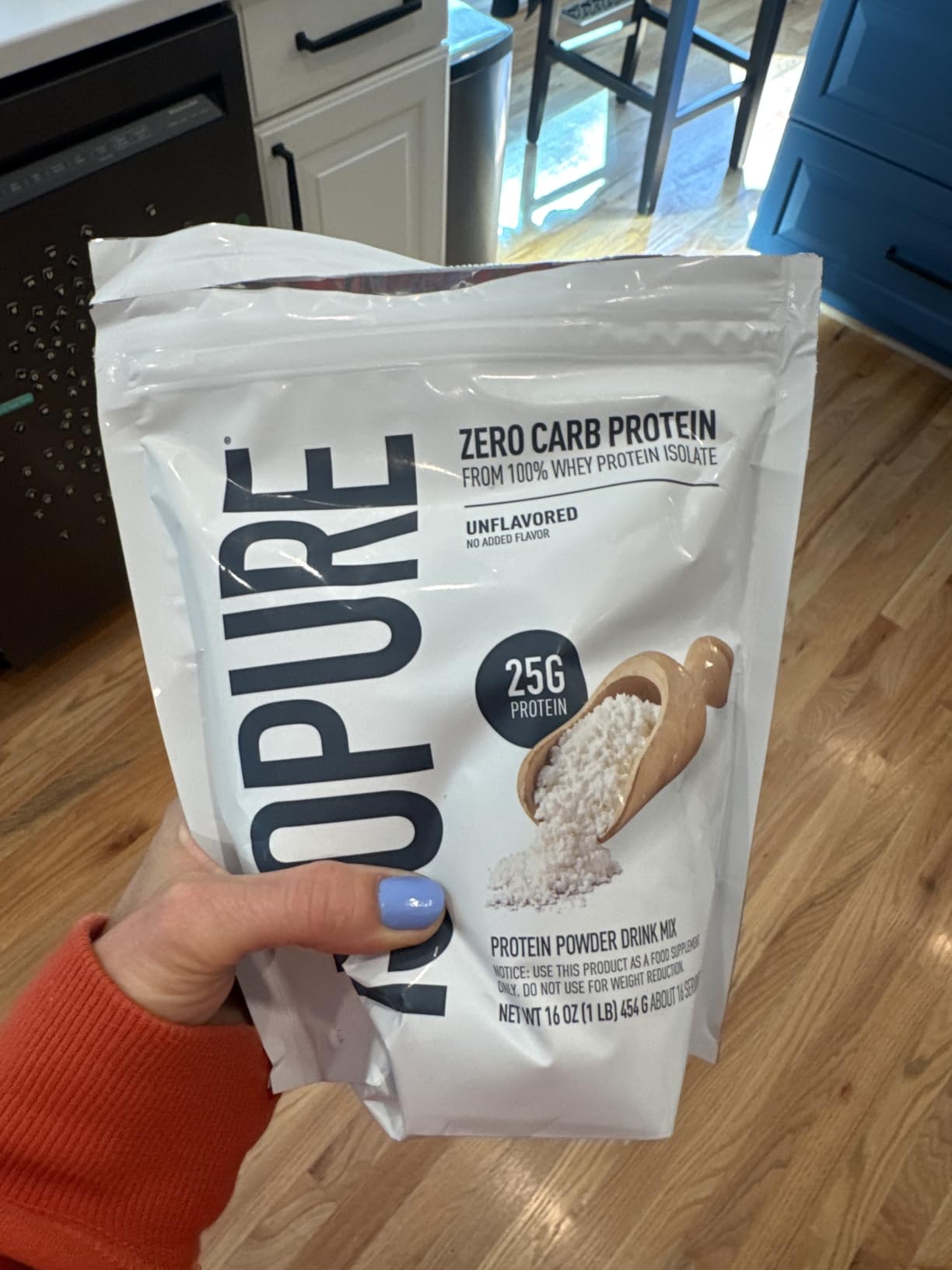 Isopure Zero Carb 100% Pure Whey Isolate Protein Powder, Gluten Free, with Vitamins, Unflavored, 25g Protein Per Serving, 1 Lb, 16 Servings (Packaging May Vary) customer photo 2