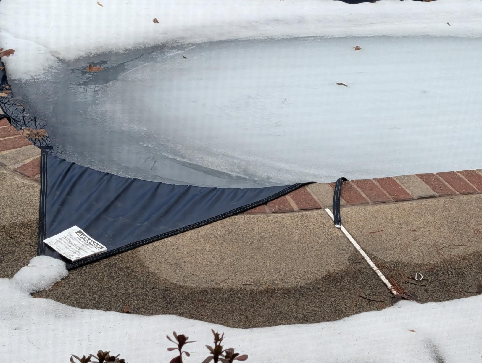 WaterWarden Inground Pool Safety Cover 18' x 36' with Center End Step, 15-Year Warranty, UL Classified to ASTM F1346, Triple Stitched for MAX Strength, Abrasion Resistant, Hardware Included, Blue Mesh customer photo 2