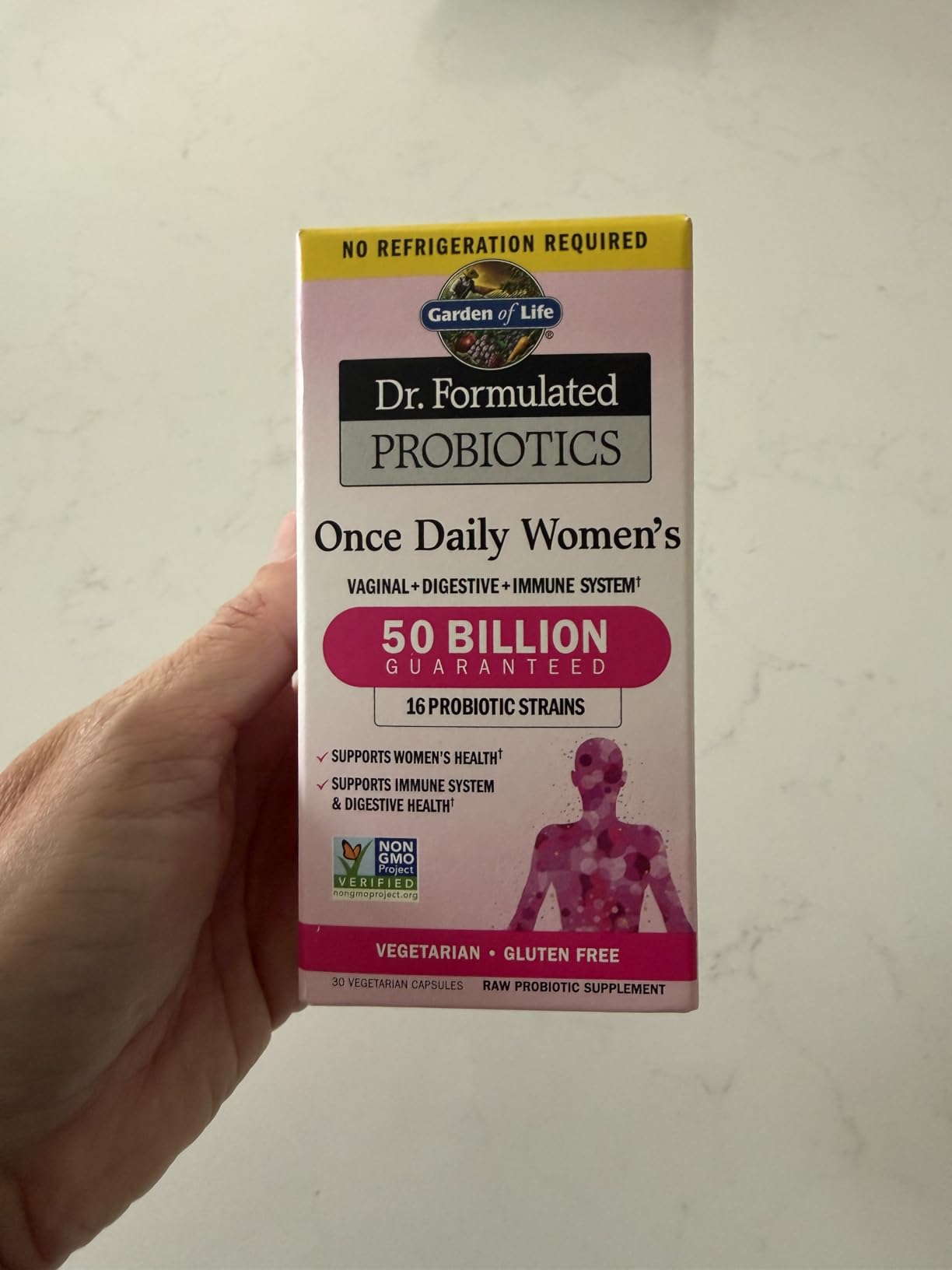Garden of Life Once Daily Dr. Formulated Probiotics for Women 50 Billion CFU 16 Probiotic Strains with Organic Prebiotics for Digestive, Vaginal & Immune Health, Dairy Free, Shelf Stable 30 Capsules customer photo 2