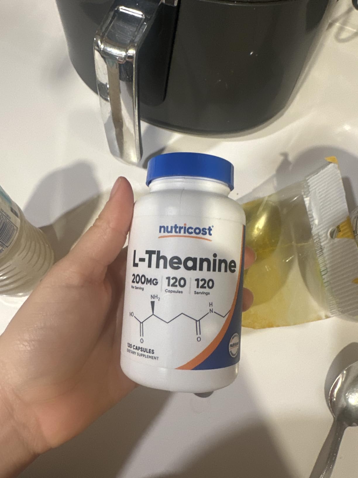 Nutricost L-Theanine 200mg, 120 Capsules, Double Strength - Non-GMO, Gluten Free customer photo 2