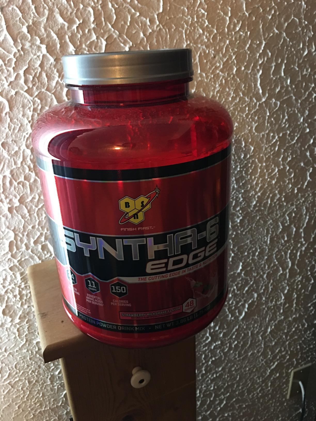 BSN SYNTHA-6 EDGE Protein Powder, Strawberry Flavored Powder with Hydrolyzed Whey, Micellar Casein, for Muscle Gain, Low Sugar, 24g Protein, Strawberry Milkshake, 48 Servings, 4.01 Pound (Pack of 1) customer photo 2