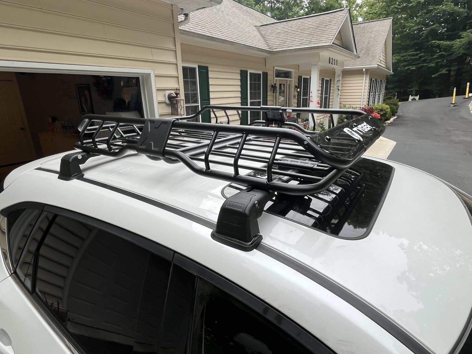 Tyger Heavy Duty Roof Mounted Cargo Basket Rack, L47.25 x W36.6 x H5.9, Roof Top Luggage Carrier, with Wind Fairing customer photo 2