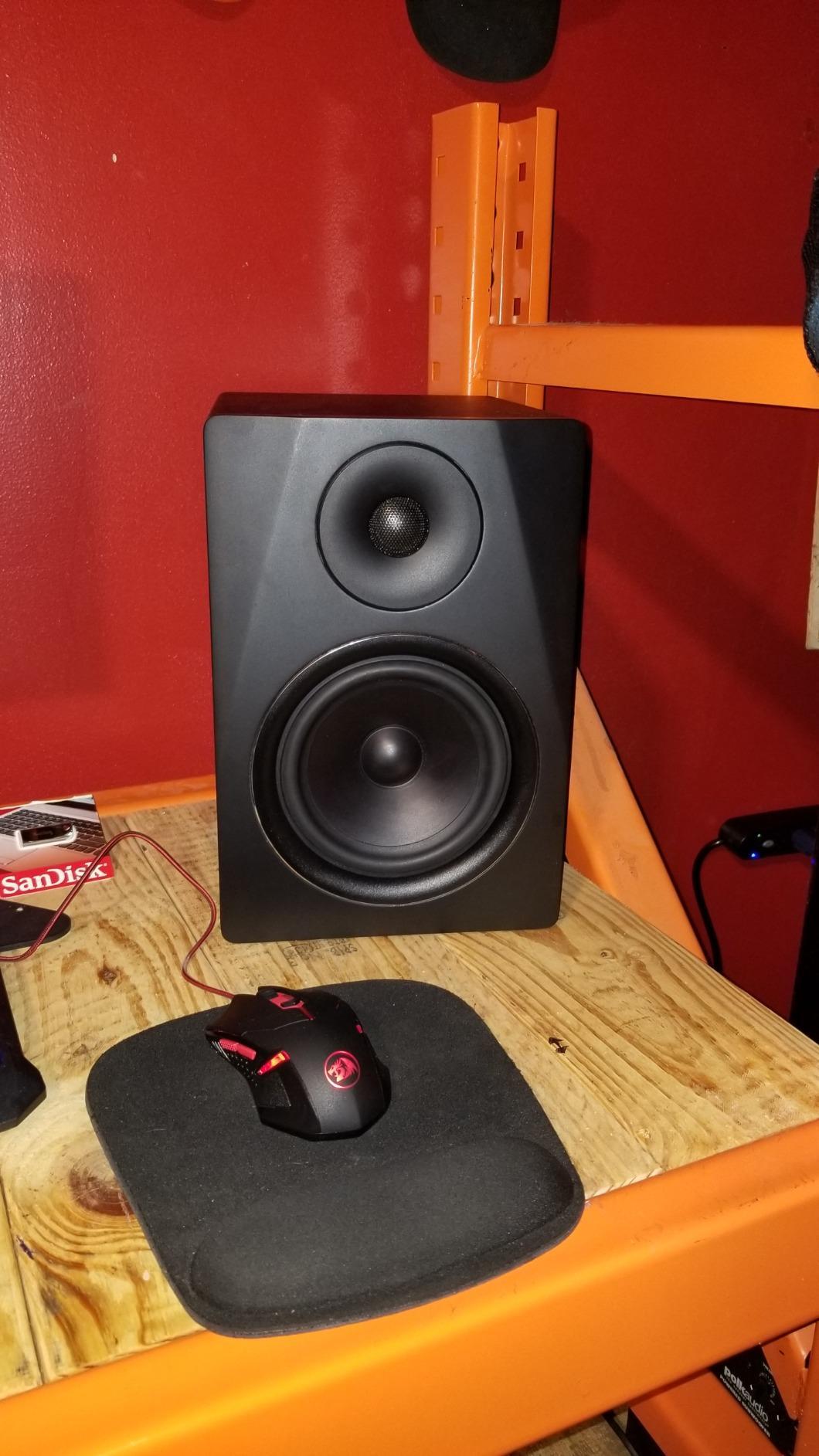Rockville APM6B Powered USB Studio Monitor Speaker Pair in Black, 6.5