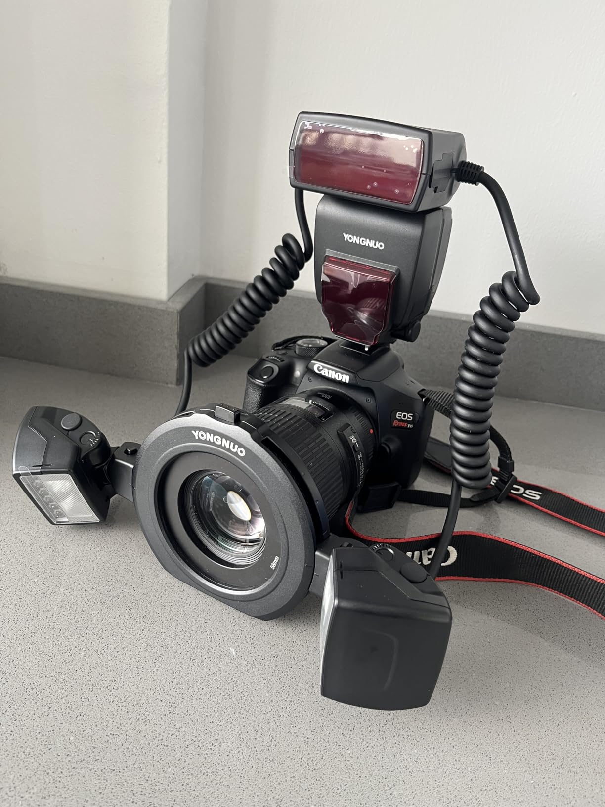 YONGNUO YN-24EX TTL Macro Ring Flash LED Macro Flash Speedlite with 2pcs Flash Head and 4pcs Adapter Rings for Canon customer photo 2