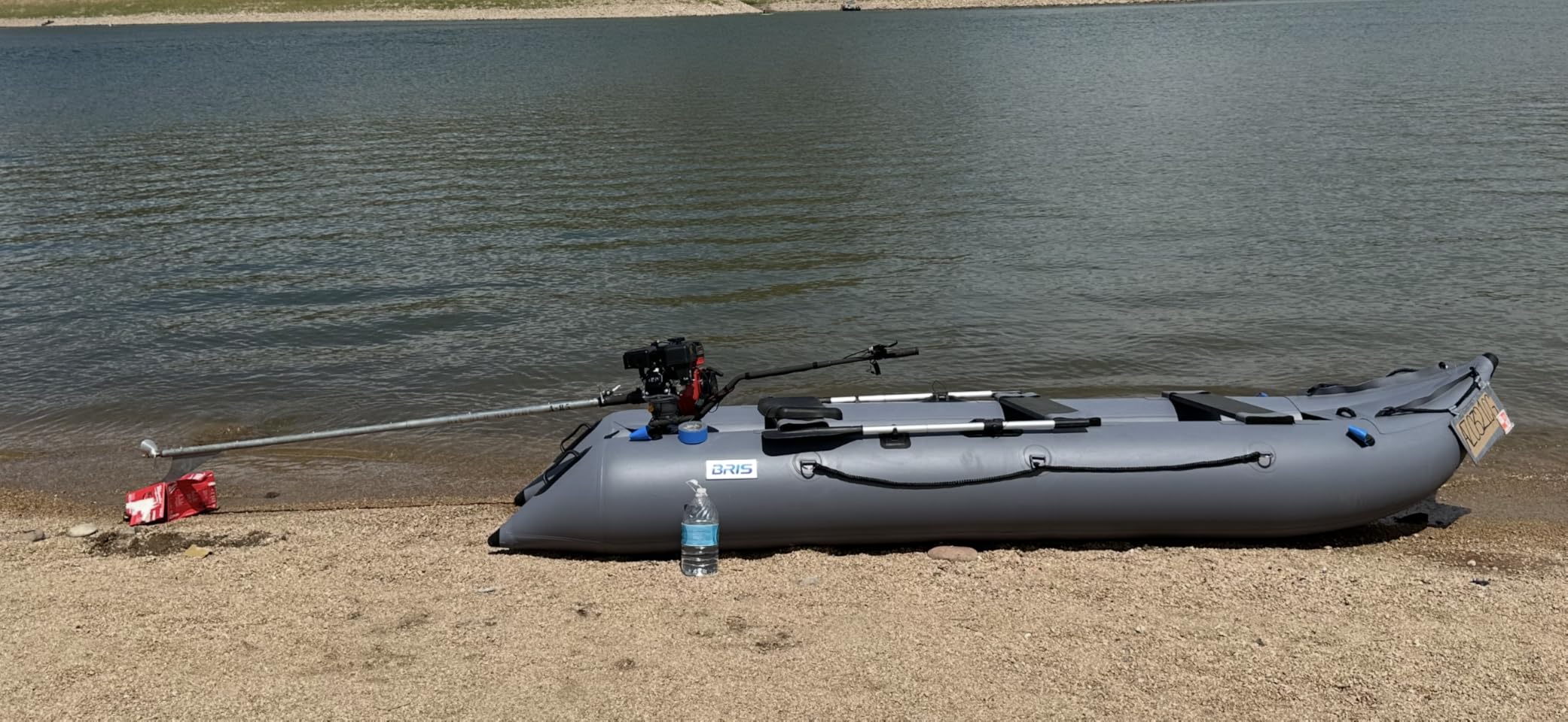 BRIS 14.1ft Inflatable Boat Inflatable Kayak 3 Person Kayak Canoe Fishing Pontoon Boat customer photo 2