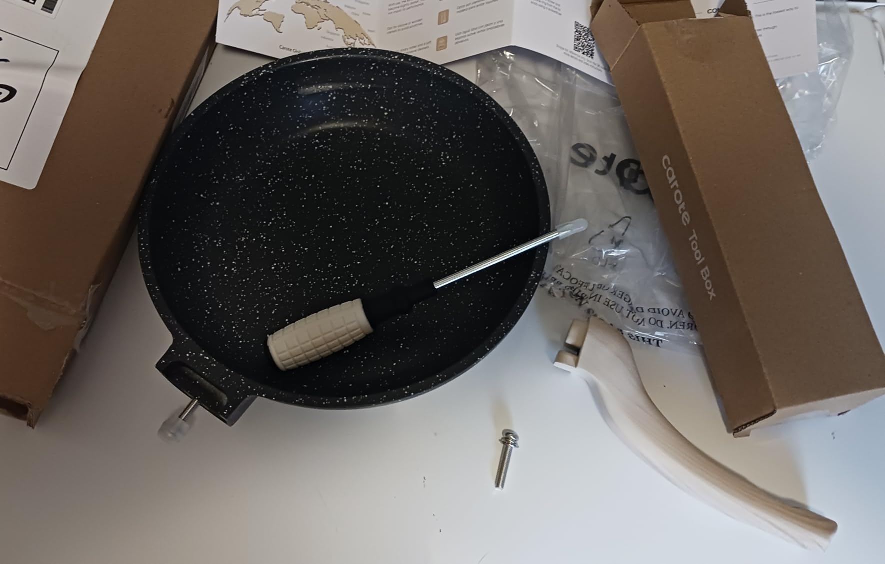 CAROTE Nonstick Frying Pan Skillet, 8-Inch Granite Fry Pan Egg Pan Omelet Pan, PFOA Free, Induction Compatible customer photo 1