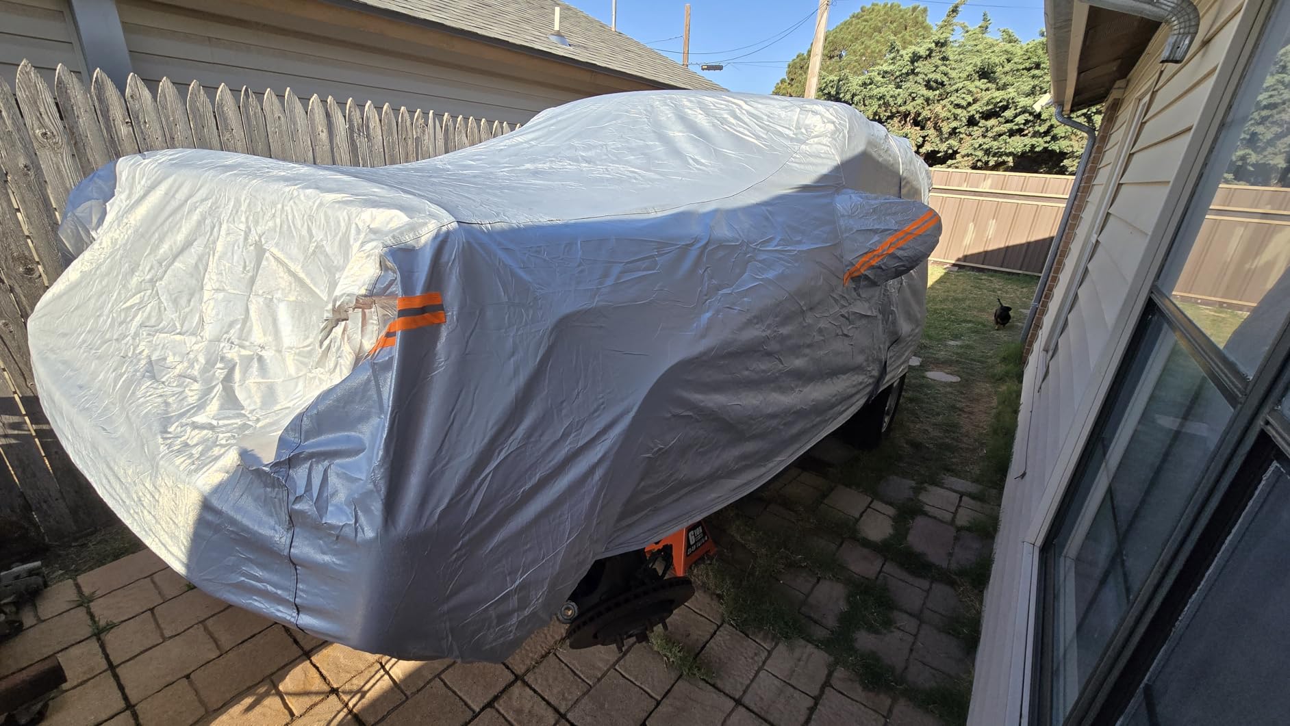 Kayme Sedan Car Cover Waterproof All Weather for Automobiles - See Vehicle Size Chart for Accurate Fit - Outdoor Full Exterior Cover Sun Rain Snow UV Protection with Zipper. Size A4 (See Size Chart) customer photo 2
