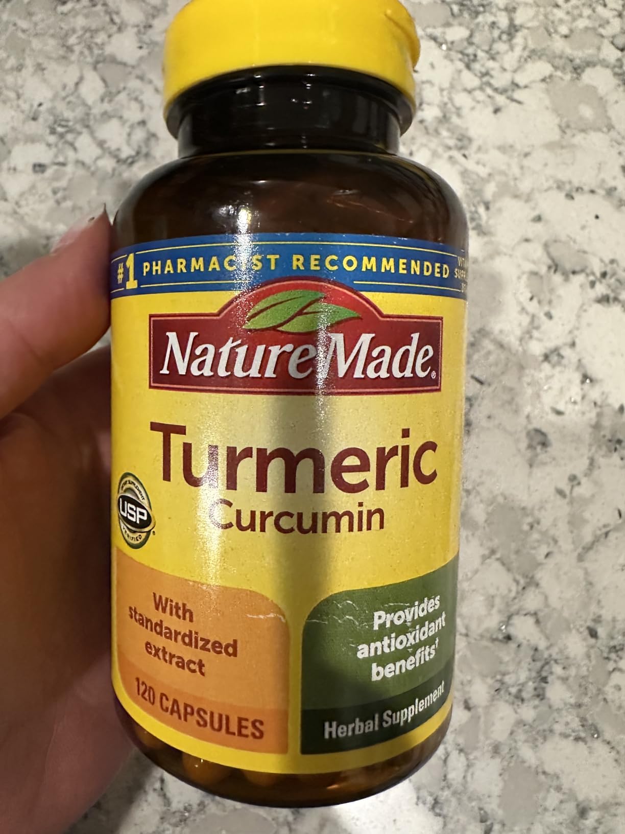 Nature Made Turmeric Curcumin 500 mg, Turmeric Curcumin Supplement for Antioxidant Support, Herbal Supplements, 120 Capsules, 120 Day Supply customer photo 2