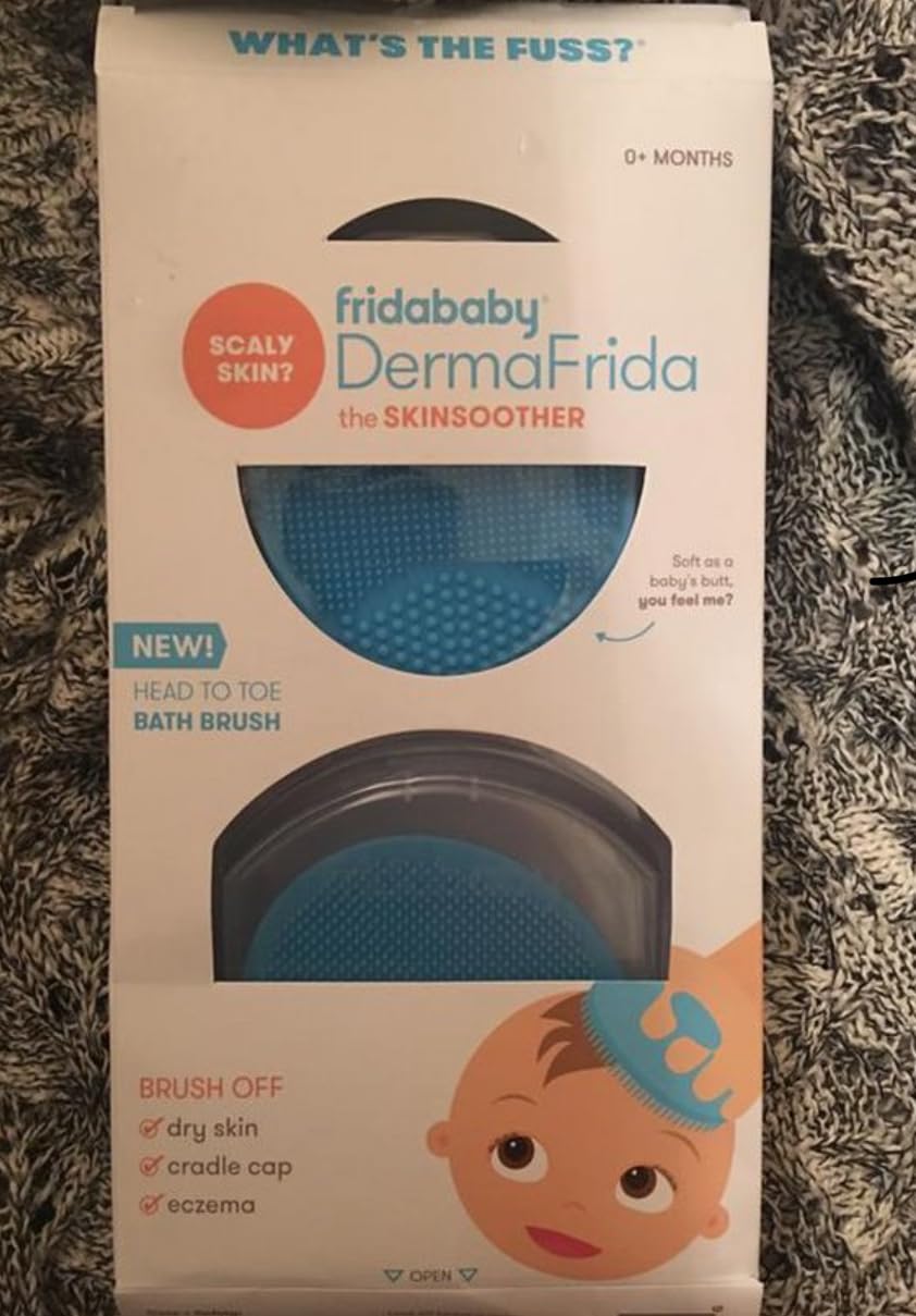 Frida Baby DermaFrida The SkinSoother Baby Bath Brush, Cradle Cap Brush for Babies, Baby Essential for Dry Skin, Cradle Cap Treatment and Eczema, 2 Pack customer photo 2