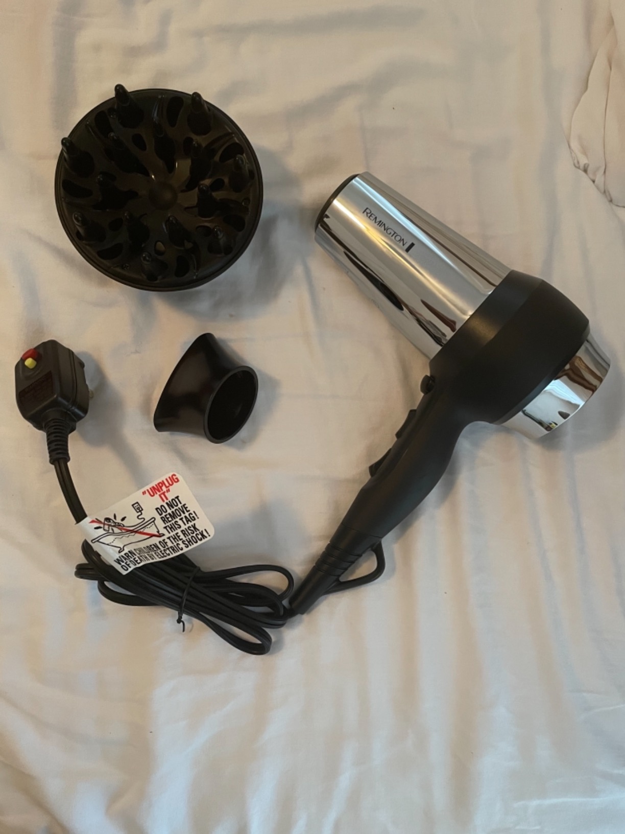 Remington Impact Resistant Hair Dryer, 1875-Watt with Tourmaline, Titanium & Ceramic Technology, Cool Shot, Diffuser & Concentrator customer photo 1