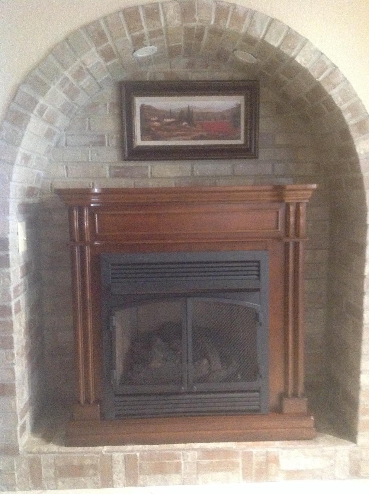 Duluth Forge Dual Fuel Ventless Gas Fireplace with Mantel - 32,000 BTU, Remote Control, Walnut Finish - Model# DFS-400R-2W customer photo 1