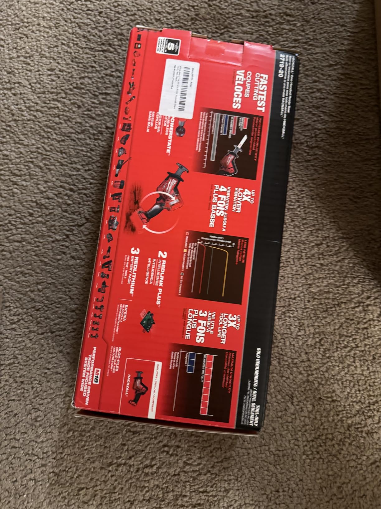 Milwaukee 2719-20 M18 FUEL Hackzall (Bare Tool), Red, Black customer photo 3