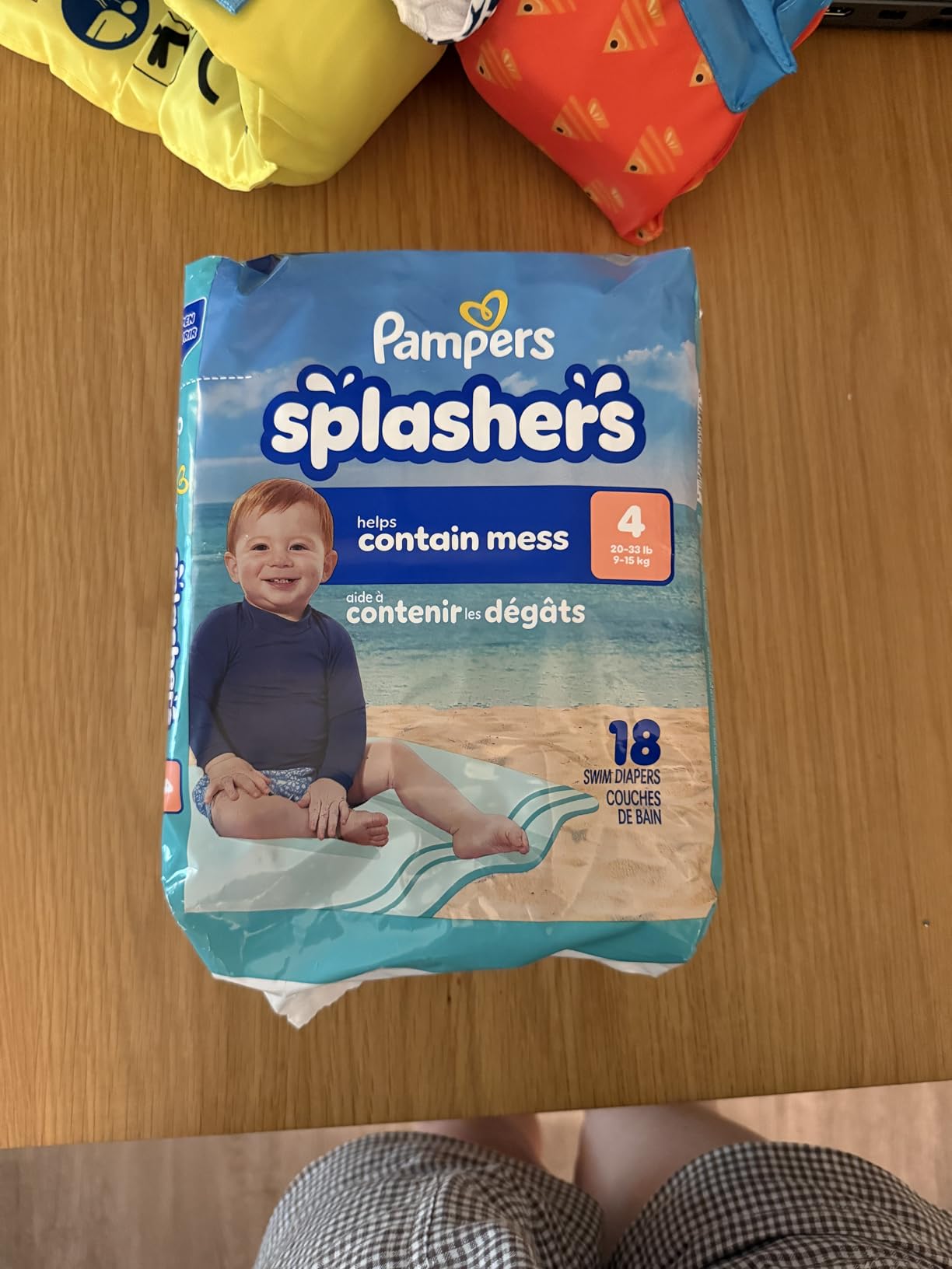Pampers Swim Diapers - Splashers - Size 4, 18 Count, Gap-Free Disposable Baby Swimming Pants customer photo 2