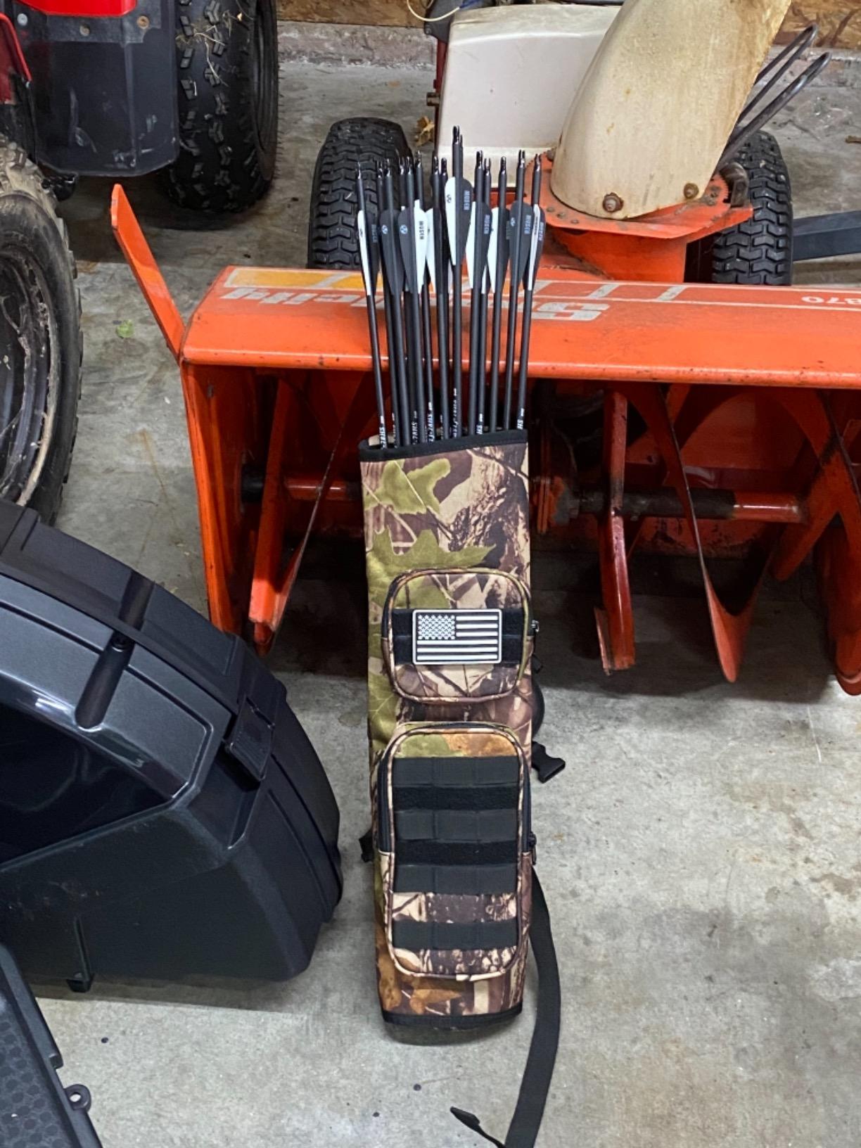 Archery Back Arrows Quiver Bag with Molle System and Pockets for Hunting Shooting Target Practice customer photo 1