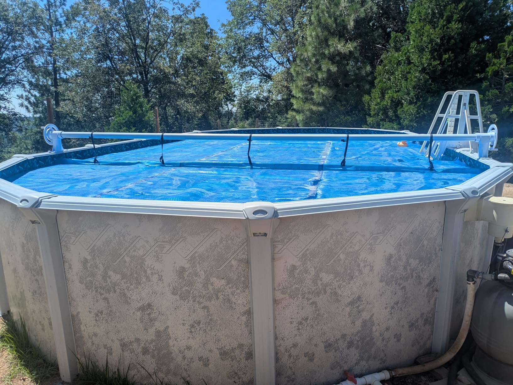 Sun2Solar Solar Cover Reel System for Round or Oval Above-Ground Swimming Pools | Fits Pools up to 21 ft Wide Without Decking | Easy One-Person Reel Operation customer photo 1