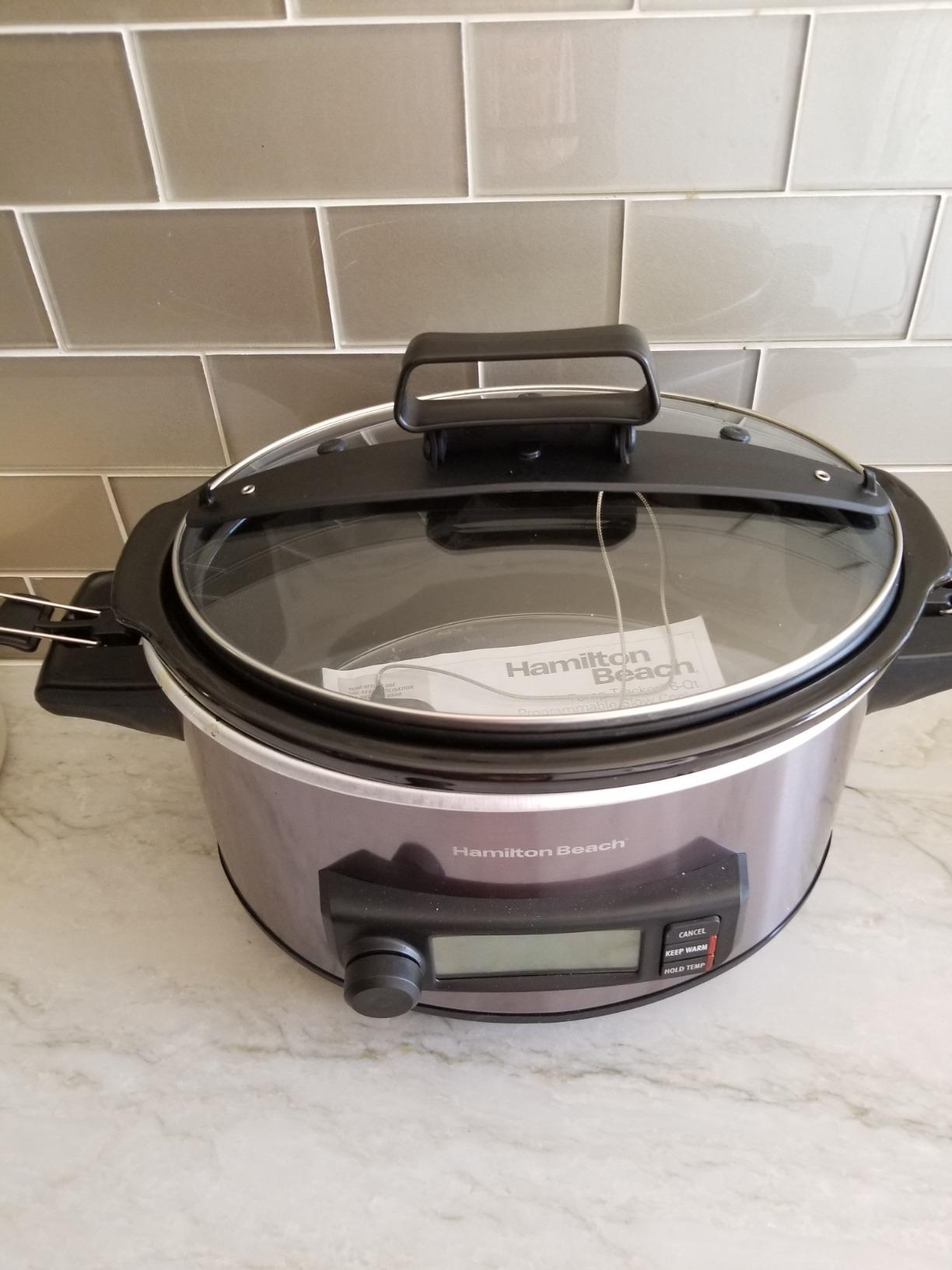 Hamilton Beach Portable 6 Quart Set & Forget Digital Programmable Slow Cooker with Lid Lock, Temperature Probe, Dishwasher Safe Crock & Lid, Black Stainless (33866) customer photo 2