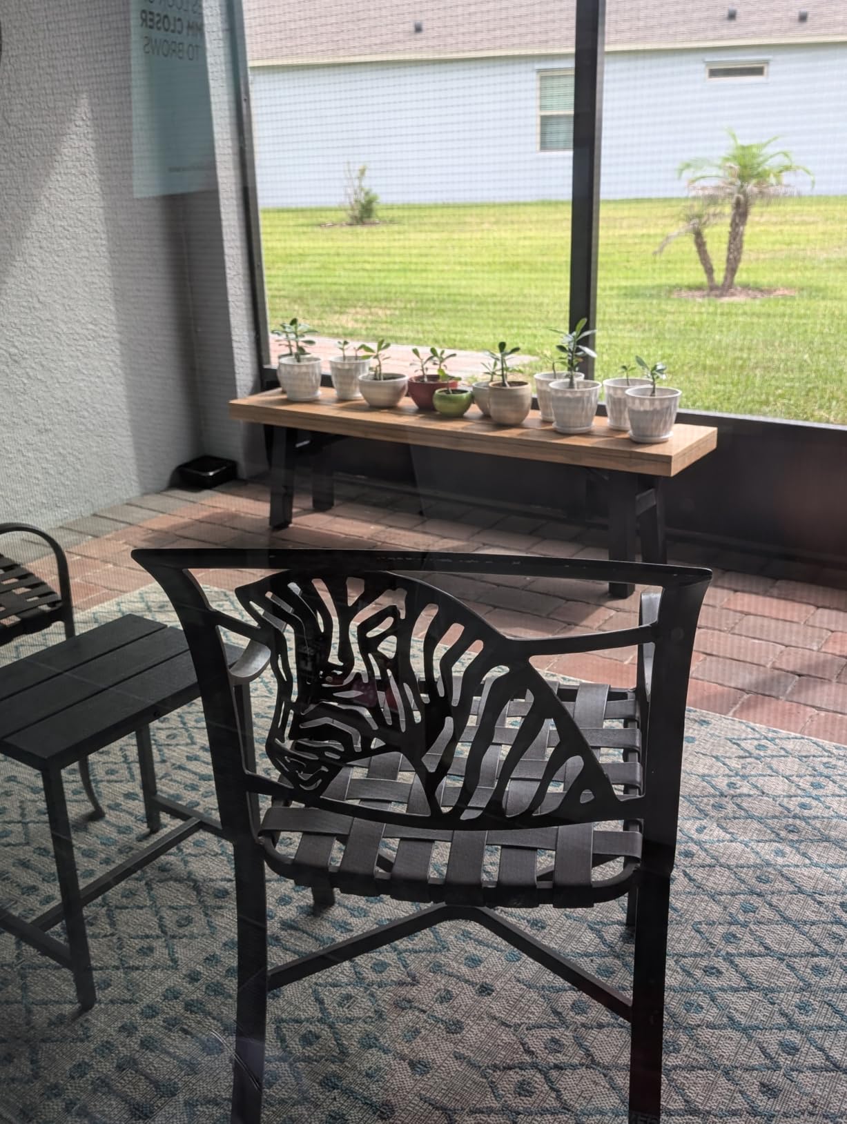 Christopher Knight Home Bettina Outdoor Acacia Wood Dining Bench with Brushed Mahogany Legs, Brushed Grey / Brushed Mahogany customer photo 1