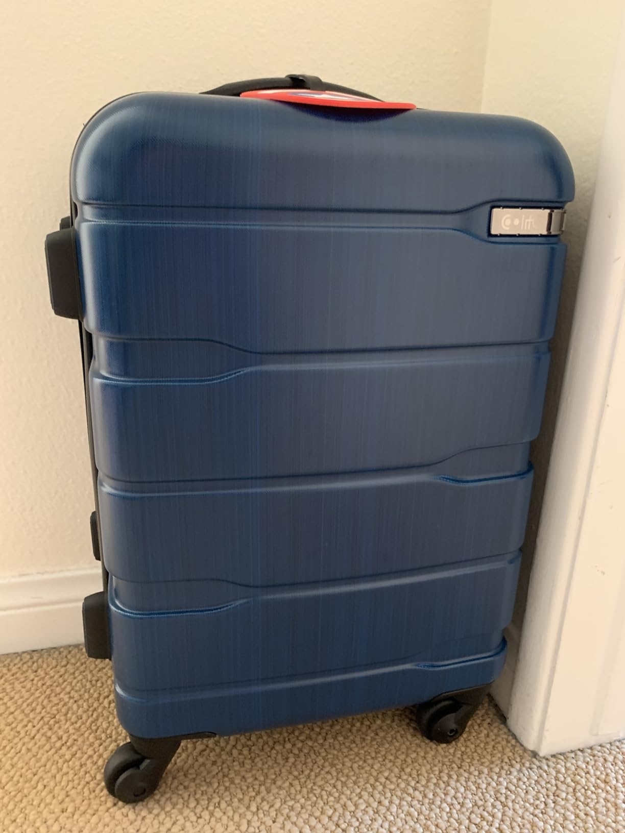 Expandable Large Checked Luggage Hardside PC+ABS Suitcase with TSA Lock, Lightweight Rolling Carry On with Spinner Wheels(Charcoal, 28in) customer photo 1