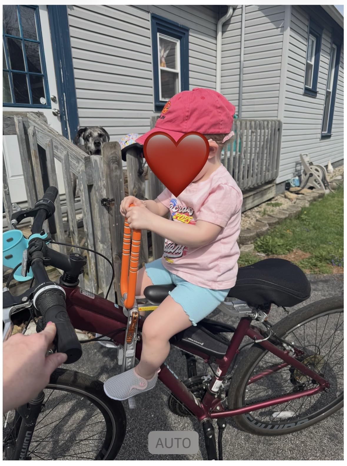 UrRider Child Bike Seat, Front Mount Kids Bike Seat, Fit Mountain Bikes, Cruiser Bikes, Folding Bikes, Ultra Light, Portable, Tool-Free, Quick-Release, Toddler Bike Seat for 2-6 Years (up to 60lbs) customer photo 2