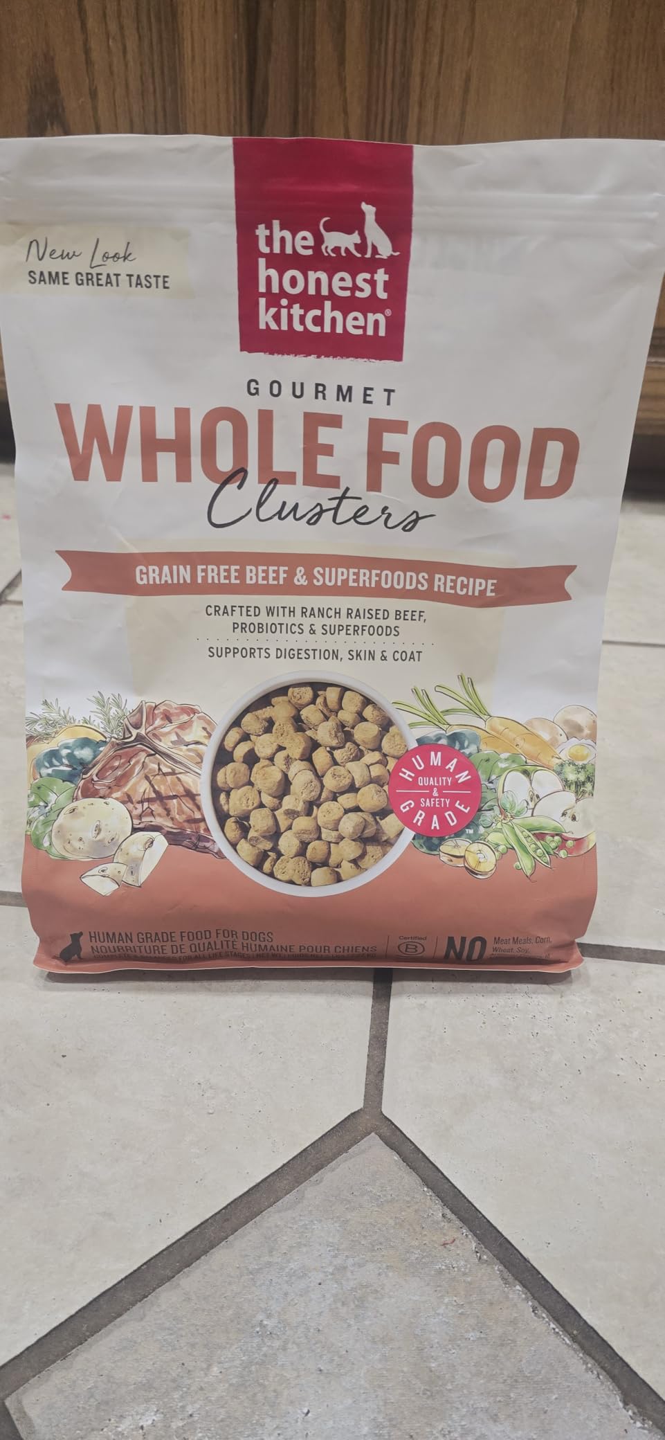The Honest Kitchen Human Grade Dry Dog Food, Whole Food Clusters Grain Free Dry Dog Food, Beef, 5 lb Bag customer photo 2