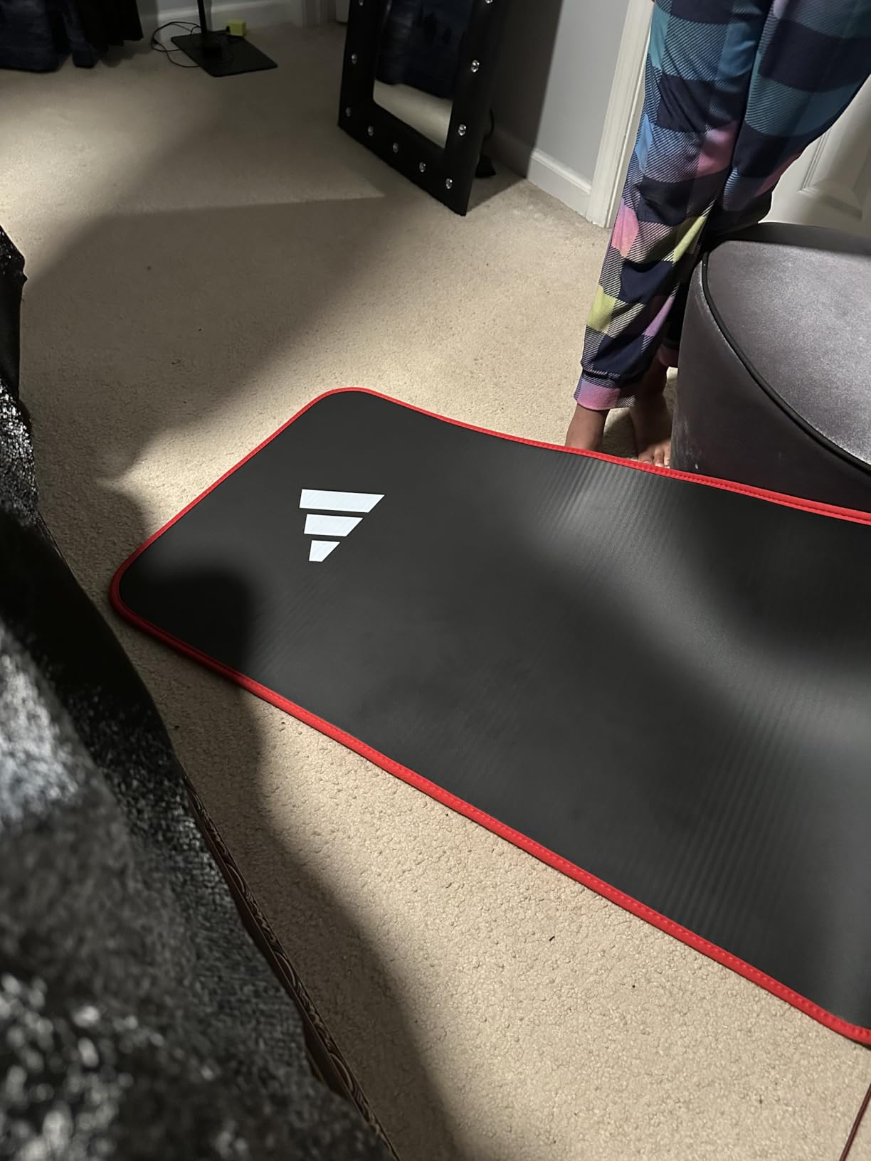 adidas 10mm Extra Thick Training Mat with Carrying Strap and Non-Slip Textured Base customer photo 1