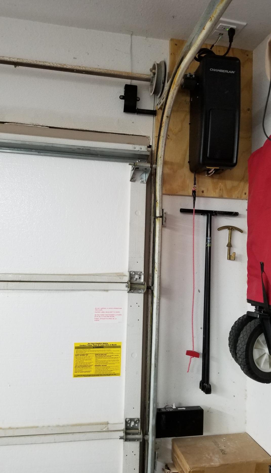 Chamberlain Smart Garage Door Opener - Wall Mounted - myQ Smartphone Controlled - Ultra Quiet Space Saving Direct Drive, Model RJO20 customer photo 1