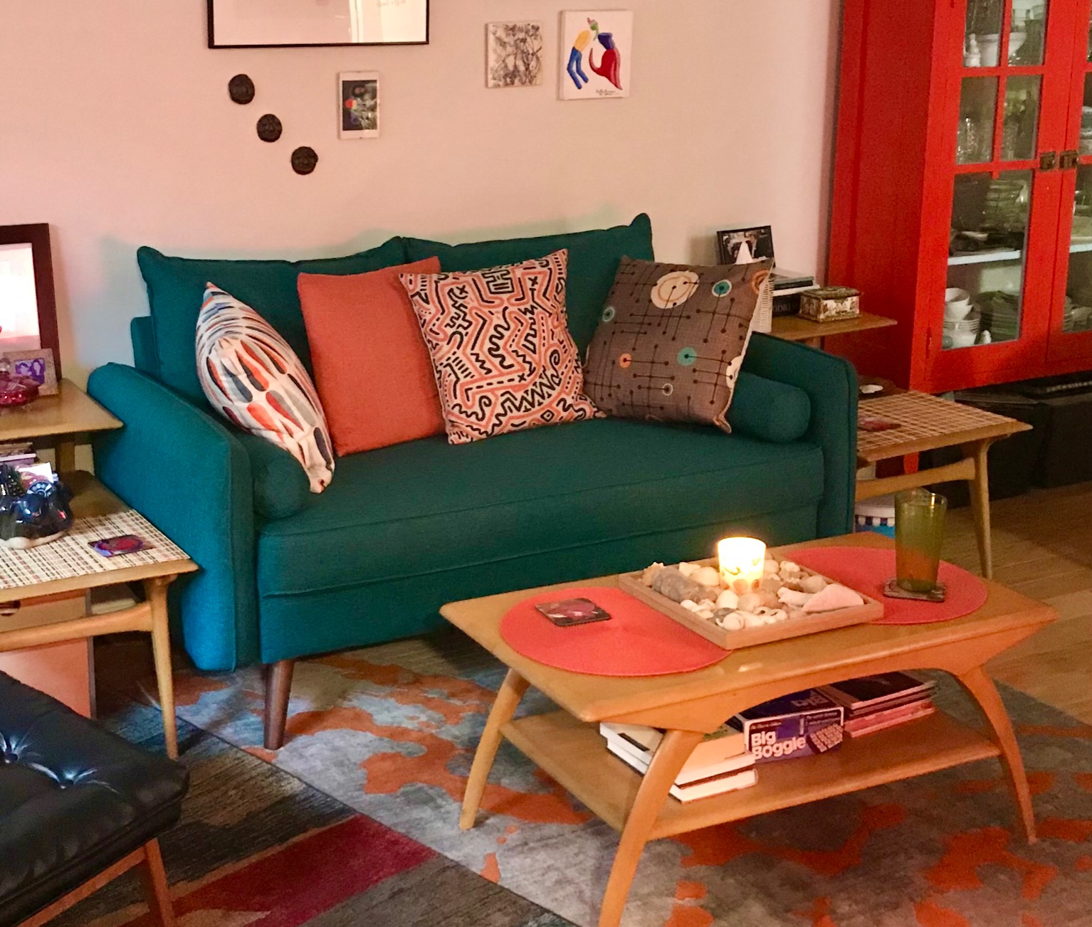 Modway Revive Contemporary Modern Fabric Upholstered Loveseat in Teal customer photo 1