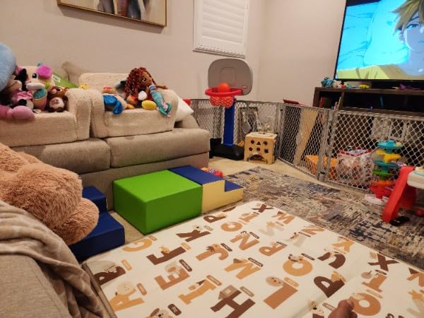 Toddleroo by North States - Superyard Duo Extra Wide Baby Gate & Play Yard: 6 Panel Baby Playpen - Included Wall Mount Kit - Made in USA customer photo 2