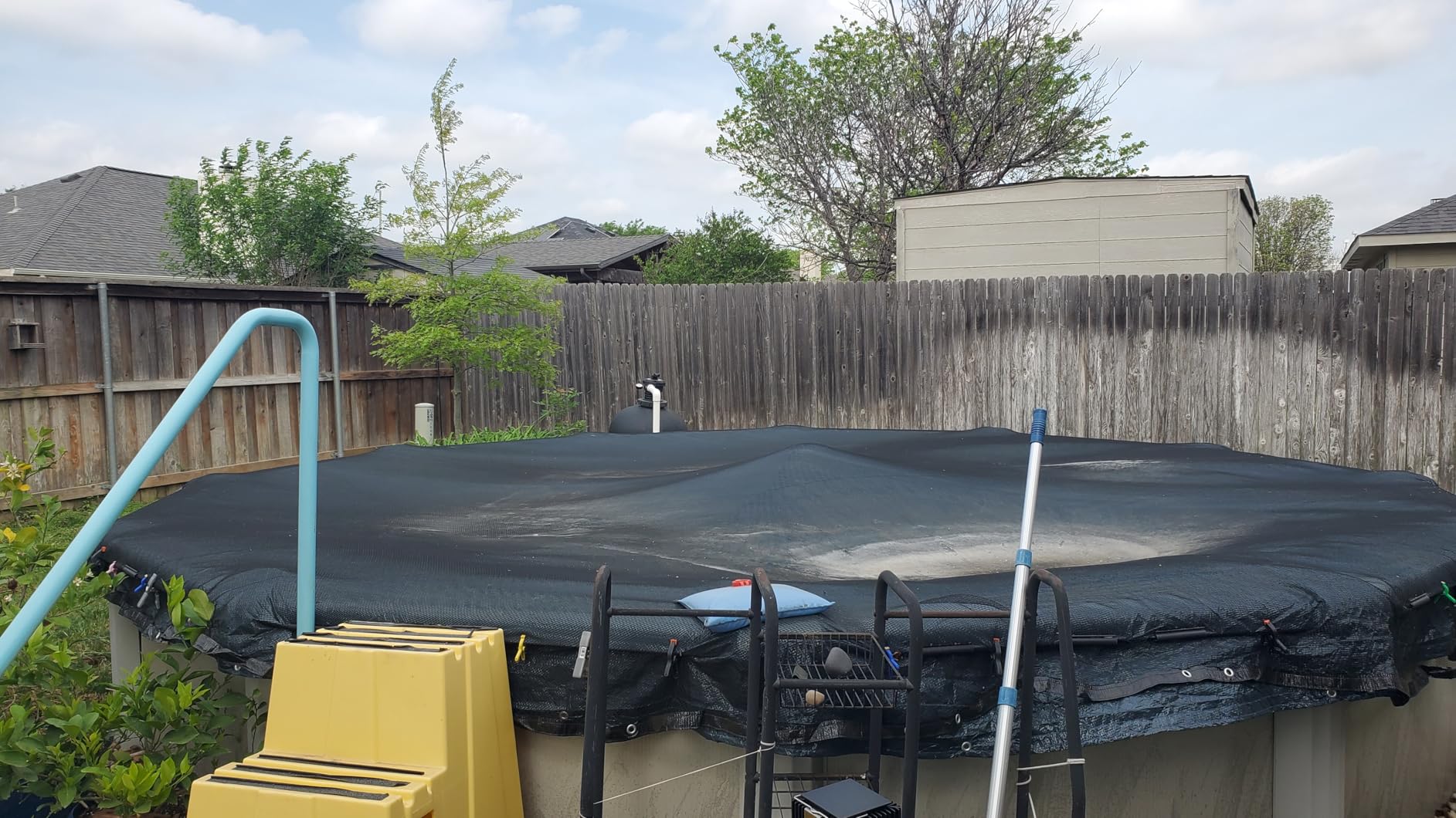 Winter Block 18 ft Round Pool Winter Cover for Above Ground Pools - 8-Year Warranty, Cold and UV Resistant, Weatherproof and Durable, Winch & Cable Included customer photo 1