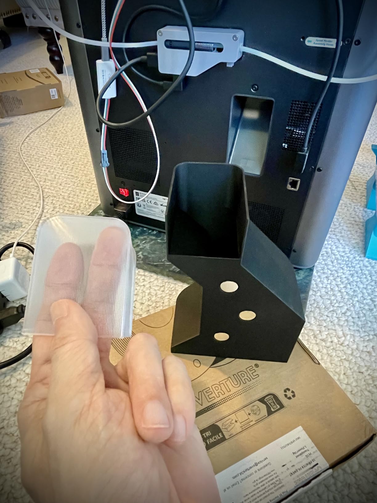 OVERTURE PETG Filament 1.75mm, High Speed 3D Printer Filament, Neatly Wound & Clog-Free, 1kg Spool (2.2lbs) Rapid PETG, Dimensional Accuracy +/- 0.02mm, Fit Most FDM Printers (Black (1-Pack)) customer photo 1