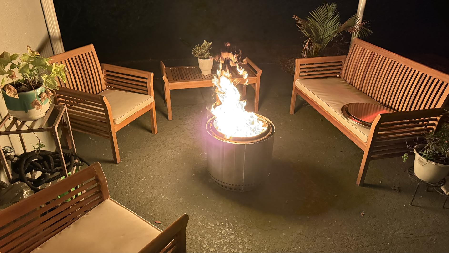 Bonfire Shield - Durable Stainless Steel Spark Protector Mesh Screen for Fire Pits, Keeps Pops and Hot Embers Contained for Safe Outdoor Fires, Includes Shield Removal Tools customer photo 1