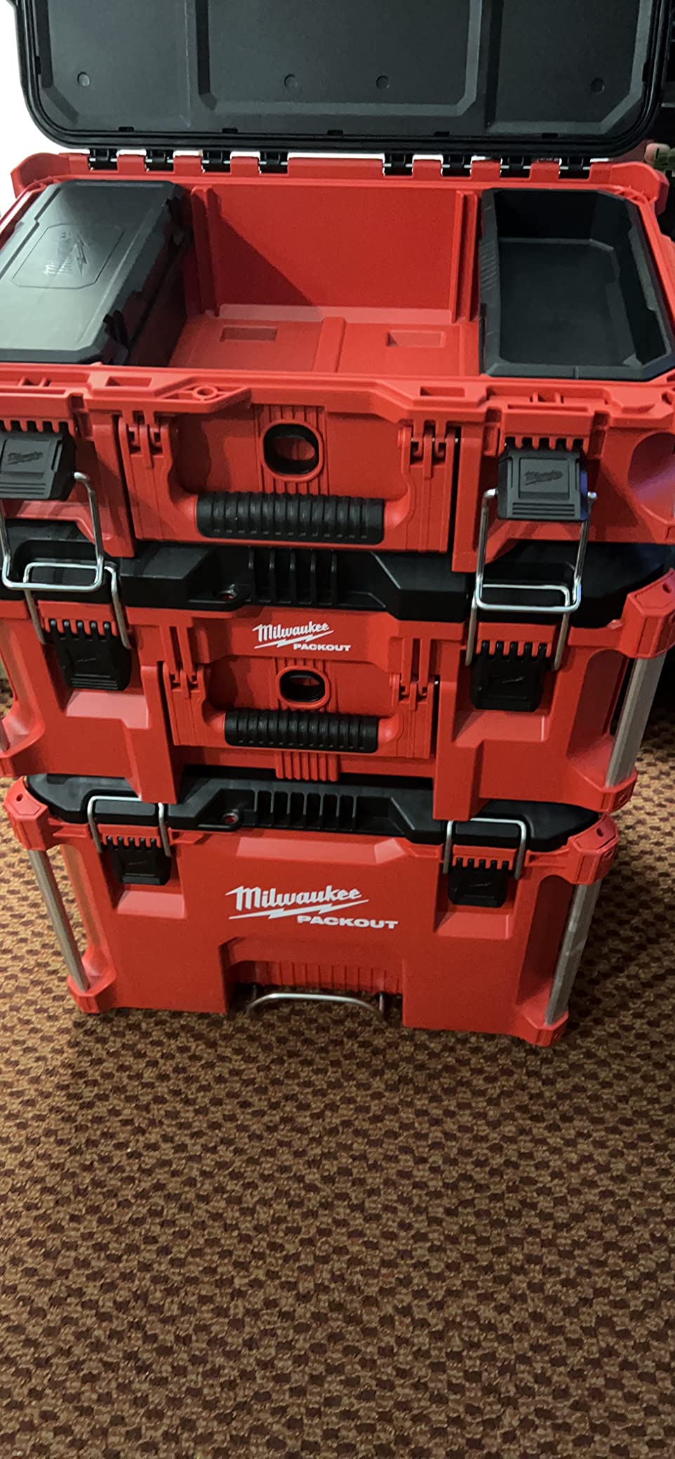 Packout Rolling Modular Stackable Tool Box Storage System, Red customer photo 3