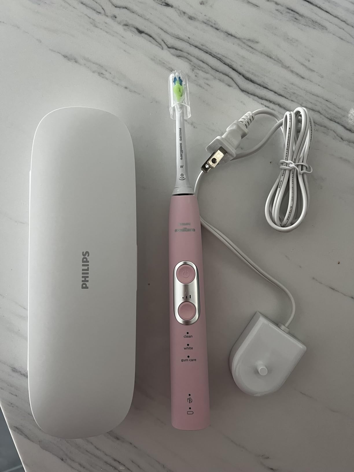 Philips Sonicare ProtectiveClean 6500 Rechargeable Electric Toothbrush, with Pressure Sensor, 3 Cleaning Modes, SmarTimer and QuadPacer, 14-Day Battery Life, Charging Travel Case, White, HX6462/05 customer photo 2