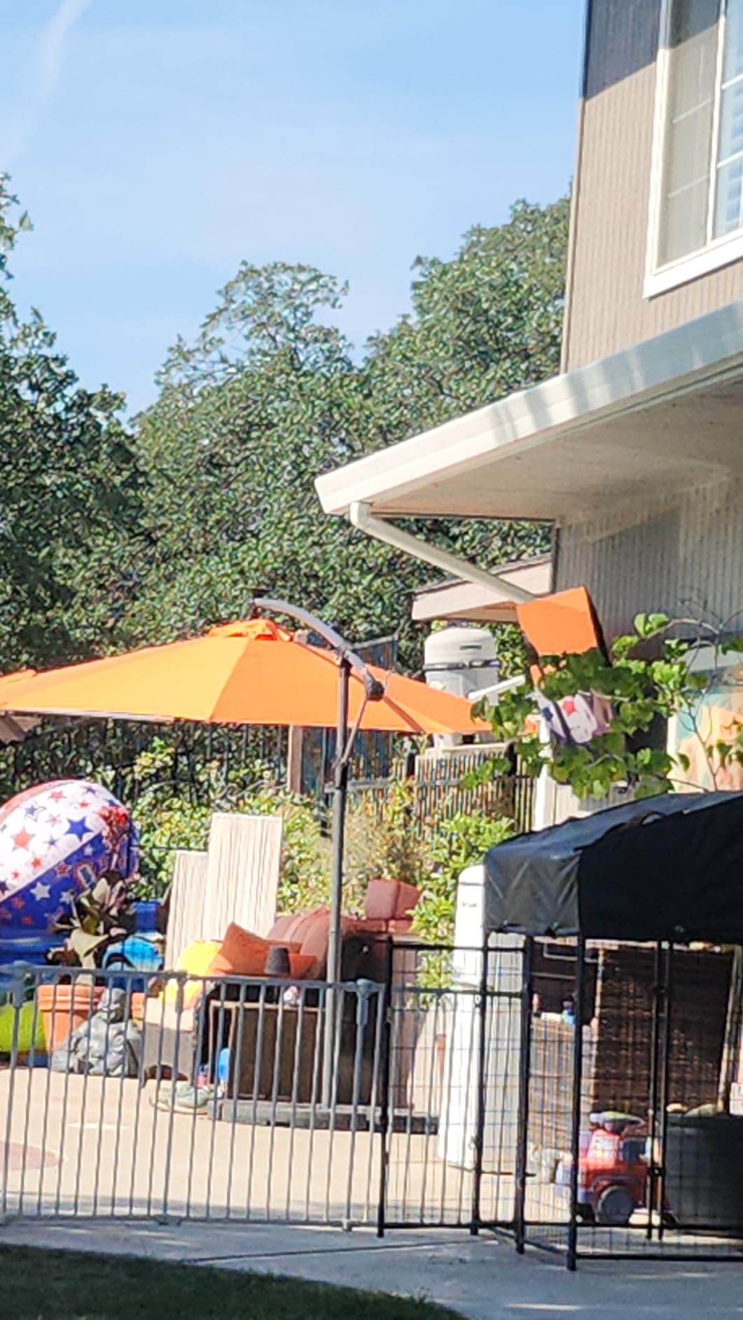 Best Choice Products 10ft Solar LED Offset Cantilever Hanging Market Patio Umbrella, 8 Sturdy Ribs, Easy Adjustment - Tan customer photo 1