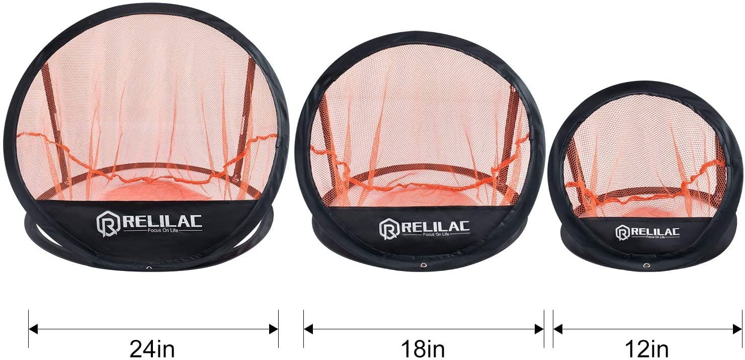 RELILAC Pop Up Golf Chipping Practice Net Set - Indoor/Outdoor Golfing Target Accessories for Golf Practice - Improve Your Short Game - Gifts for Men, Dad, Mom, Husband, Women, Kid, Golfers customer photo 2