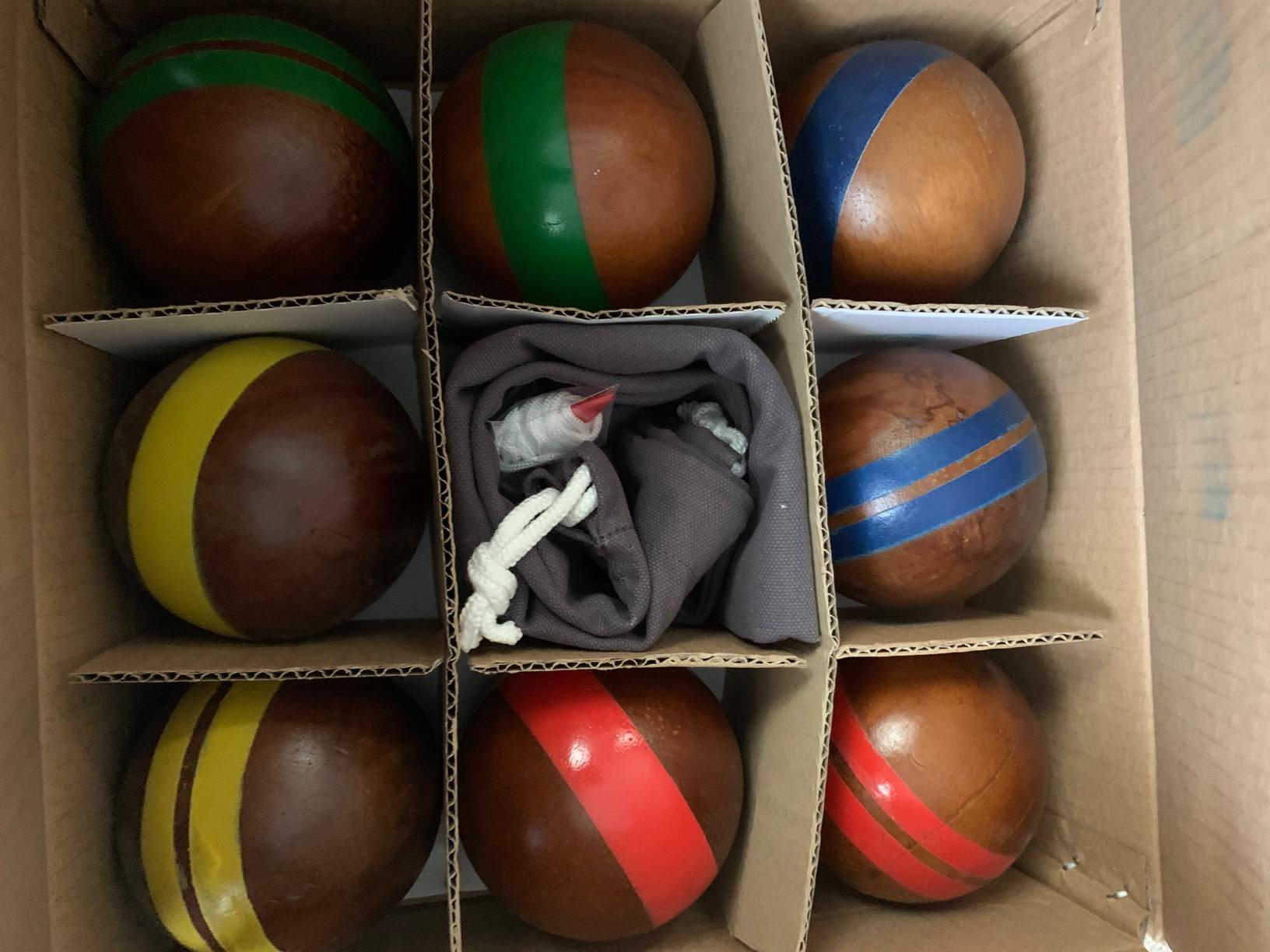 GoSports 100mm Hardwood Bocce Set with 8 Premium 12 oz Wood Balls, Pallino, Case and Measuring Rope customer photo 1