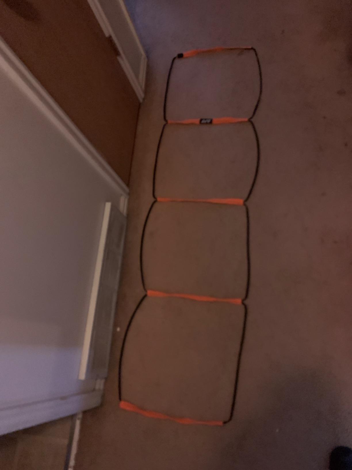 Agility Ladder, Agility Training Equipment, Soccer Speed Ladder, Football Footwork Ladder, Workout Ladder for Kid Adult, Foldable Instant Set-up & Tangle-Free & Carry Bag(4/8/8+4/12 Rung) customer photo 2
