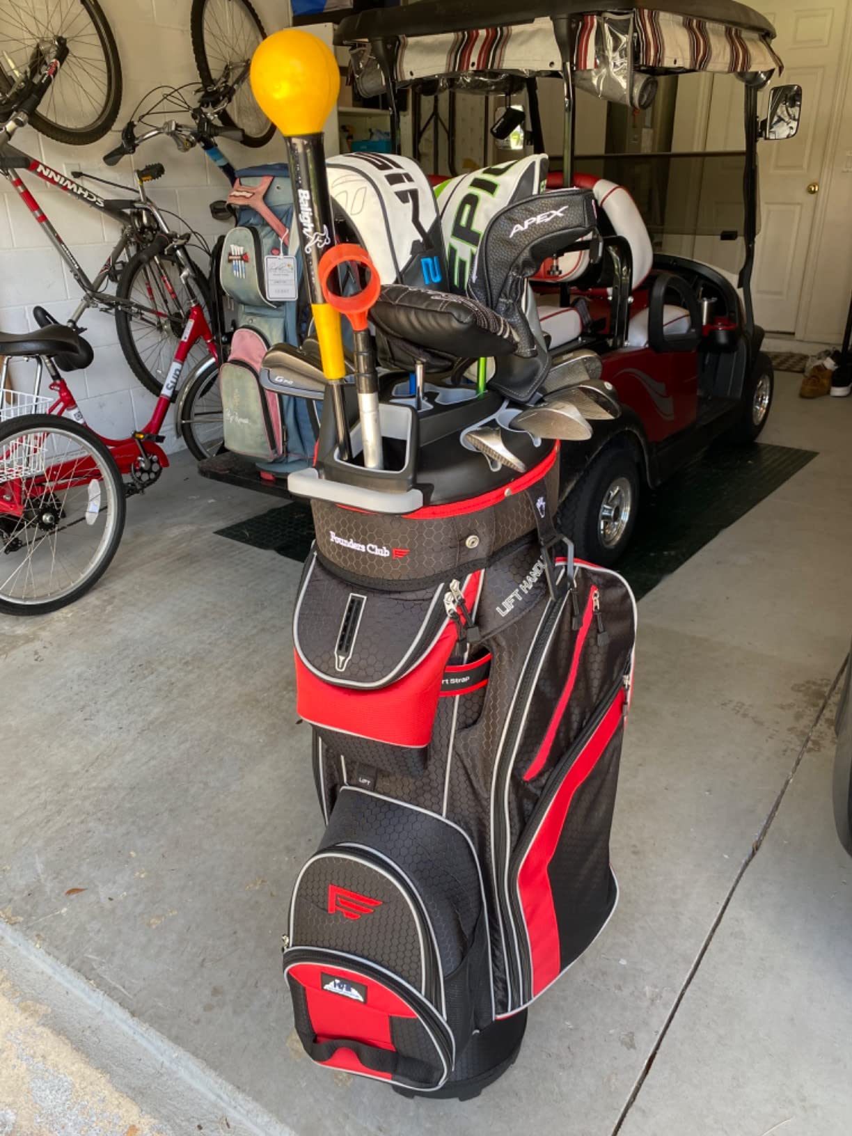 Founders Club 3rd Generation Club Lock Organizer Golf Cart Bag with 14 Way Anti Rattle Divider Top- Free Snap On Rain Hood-Full Length Dividers customer photo 2