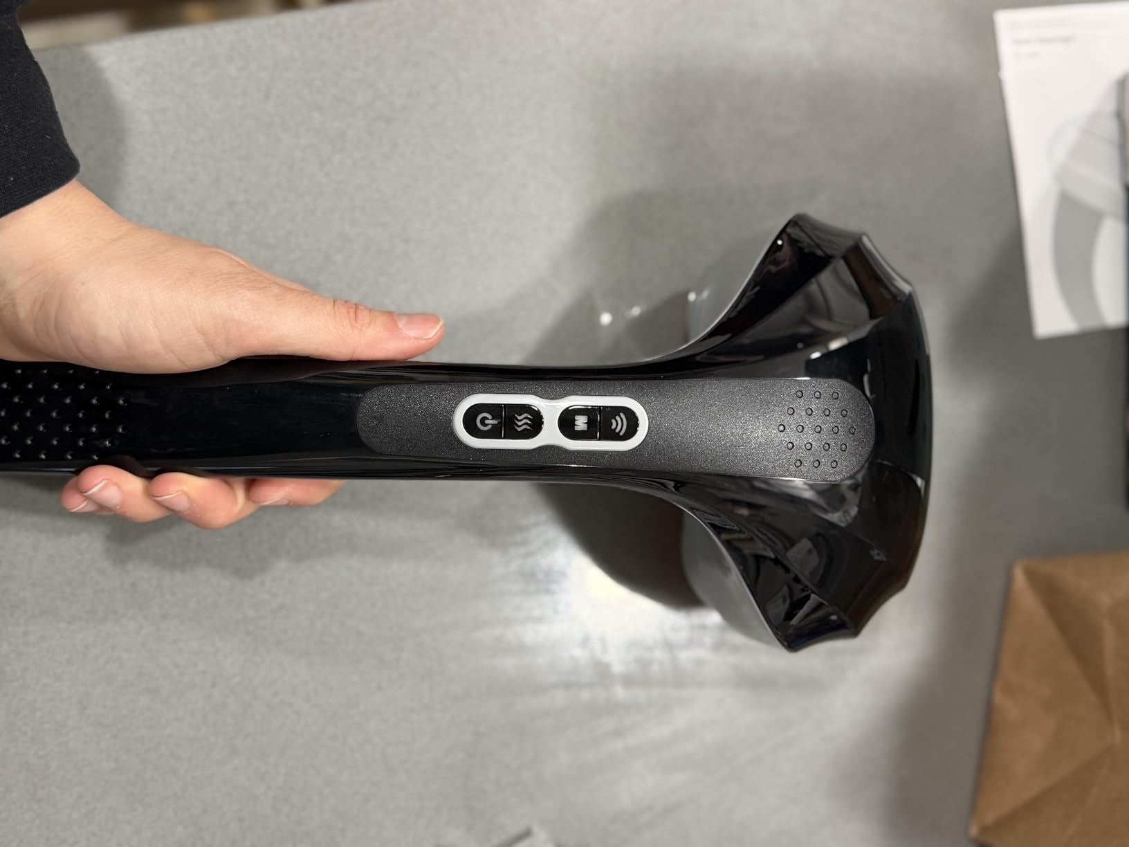 Snailax Cordless Handheld Back Massager with Heat, Deep Tissue Percussion Massager, 3 Sets of Dual Pivoting Heads, Rechargeable Hand Held Massager for Neck, Back, Shoulder, Calf, Legs customer photo 2