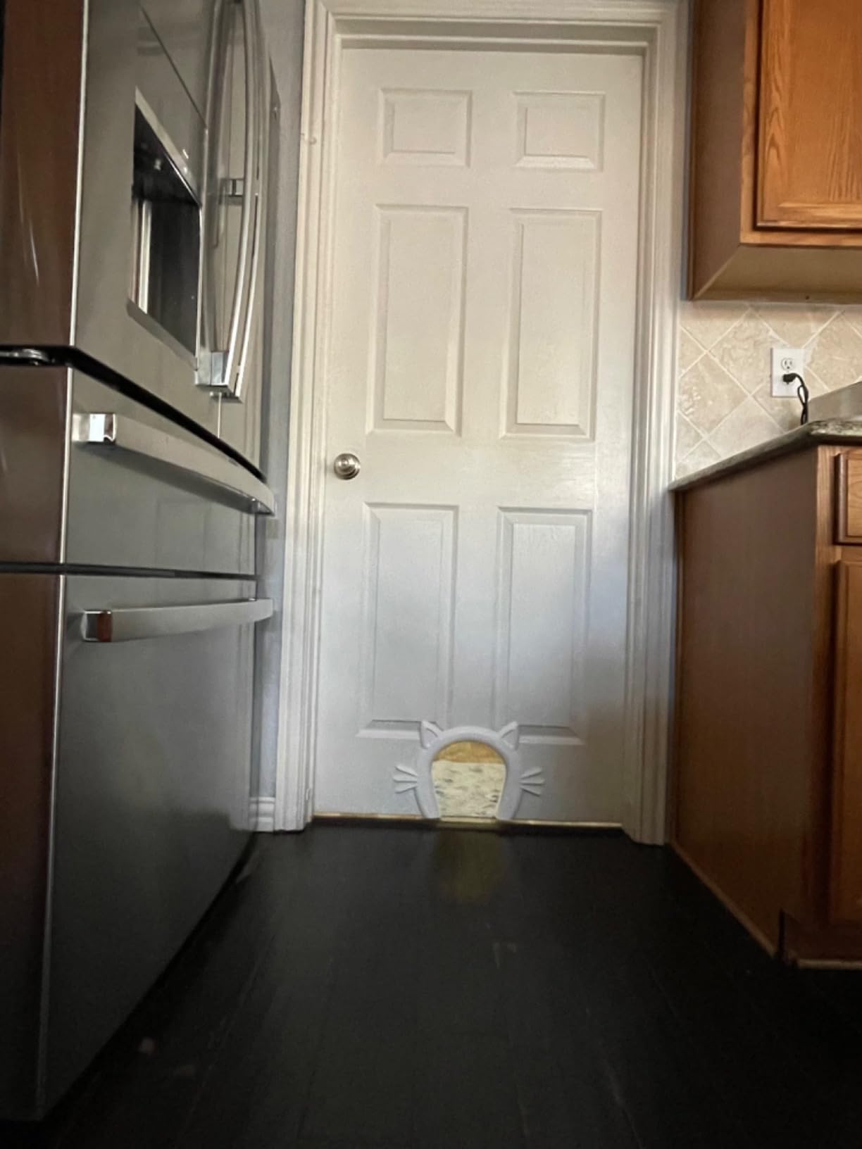 PetSafe Never Rust Indoor Cat Door - for Interior Doors - Adds Privacy, Keeps Dogs Out of Cat's Space, Food and Litter Box - for Cats Up to 20lb - Durable and Easy to Install - Made in USA customer photo 1