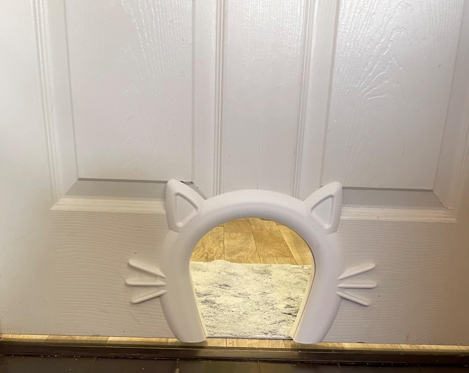 PetSafe Never Rust Indoor Cat Door - for Interior Doors - Adds Privacy, Keeps Dogs Out of Cat's Space, Food and Litter Box - for Cats Up to 20lb - Durable and Easy to Install - Made in USA customer photo 2