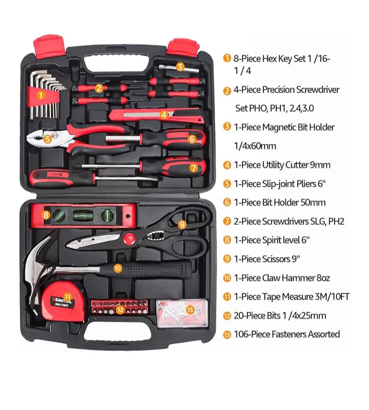 KingTool 325 Piece Home Repair Tool Kit, General Home/Auto Repair Tool Set, Toolbox Storage Case with Drawer, General Household Tool Kit - Perfect for Homeowner, Diyer, Handyman customer photo 2