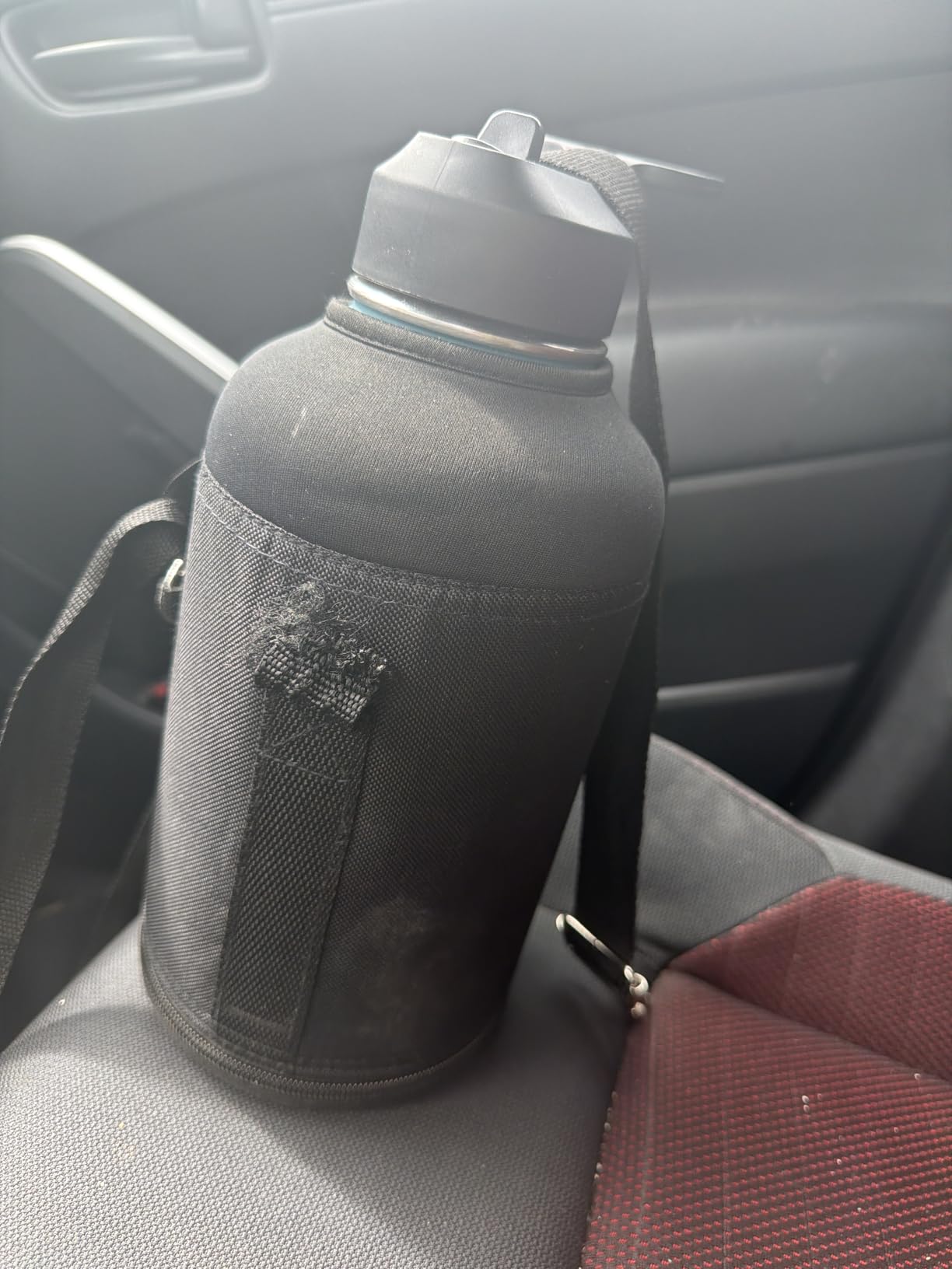 Half Gallon Water Bottle Insulated with Straw & 3 Lids, Coolflask 64 oz Water Jug Large Metal Stainless Steel Wide Mouth for Sports, Gym or Office, Non-BPA Keep Cold 48H Hot 24H, Samurai Cyan customer photo 1